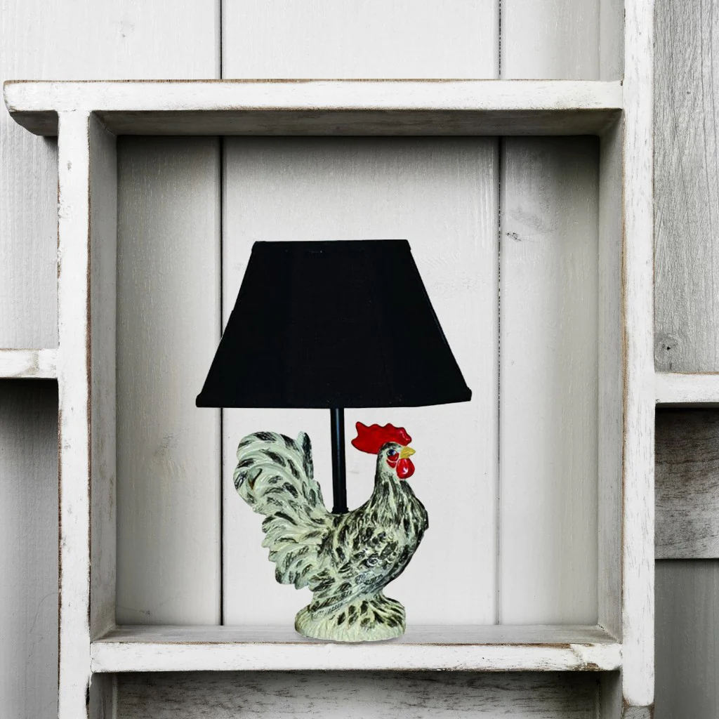 Rustic Farmhouse Rooster Accent Lamp By Homeroots - Image 3