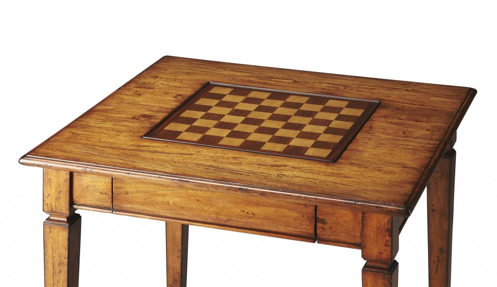 Rustic Game Table By Homeroots - Image 2