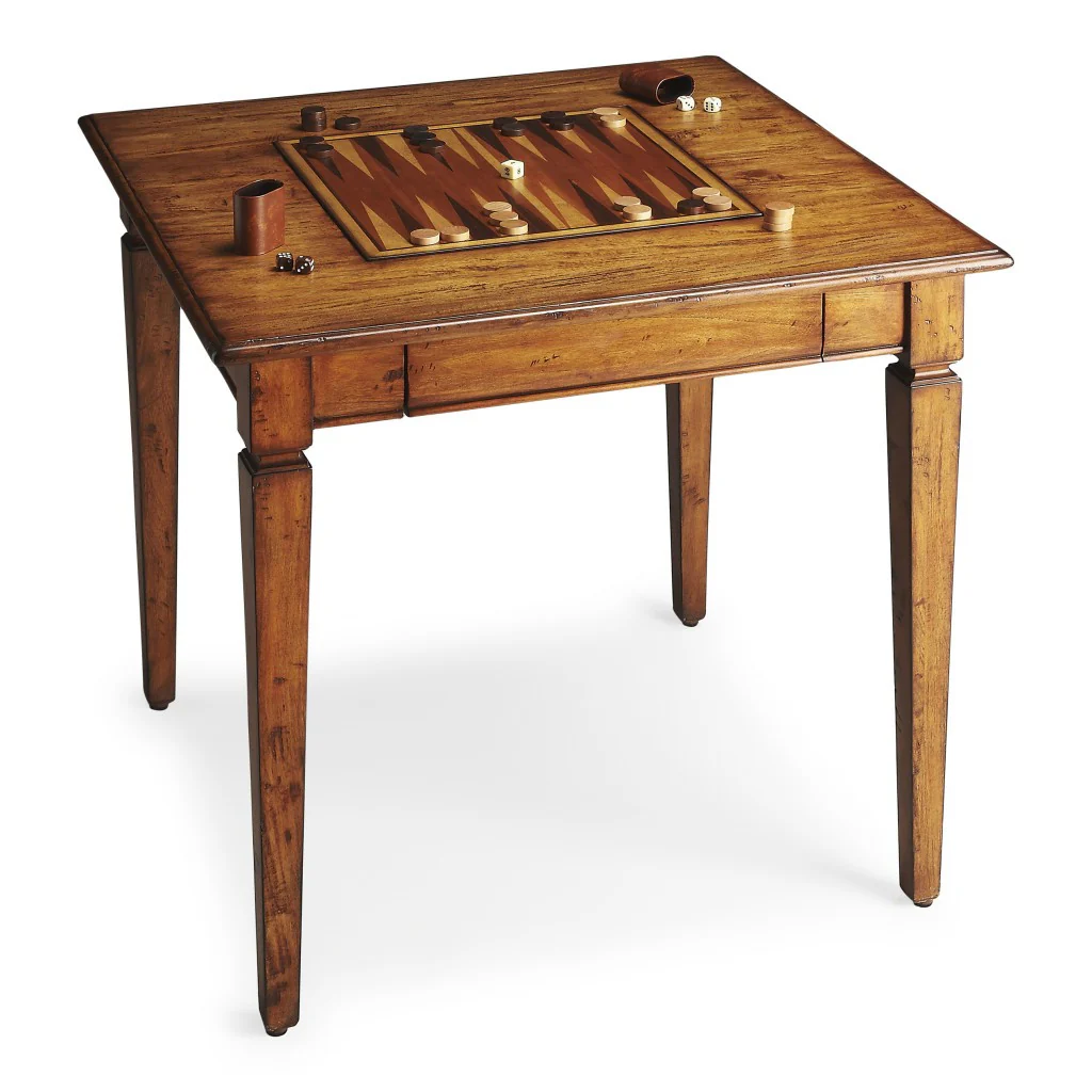 Rustic Game Table By Homeroots - Image 3