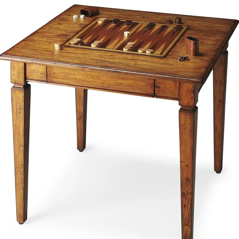 Rustic Game Table By Homeroots - Image 4