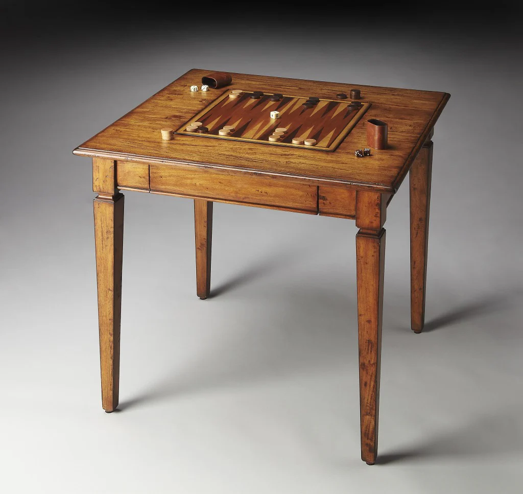 Rustic Game Table By Homeroots - Image 6