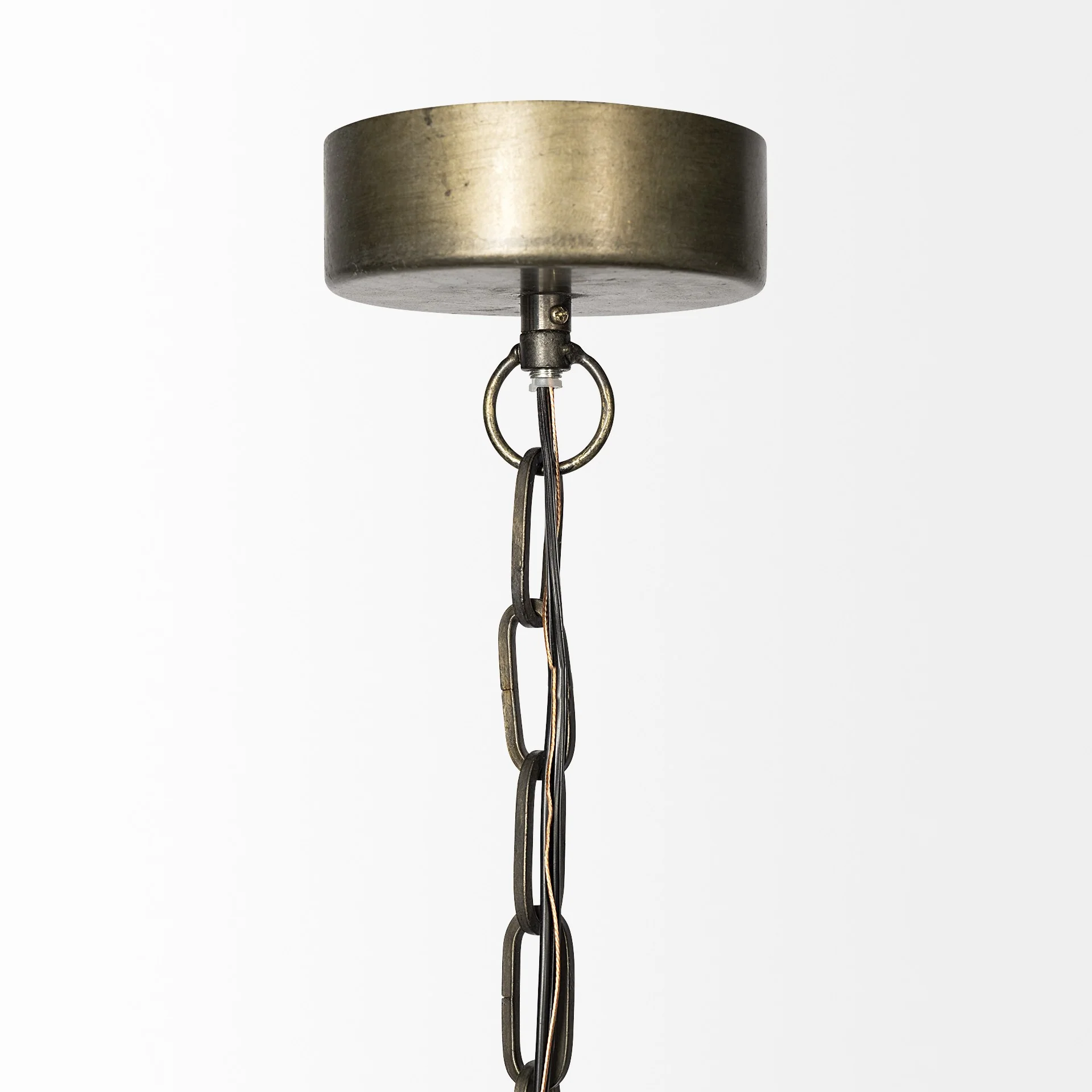 Rustic Gold Ton Metal Dome Hanging Light By Homeroots - Image 3