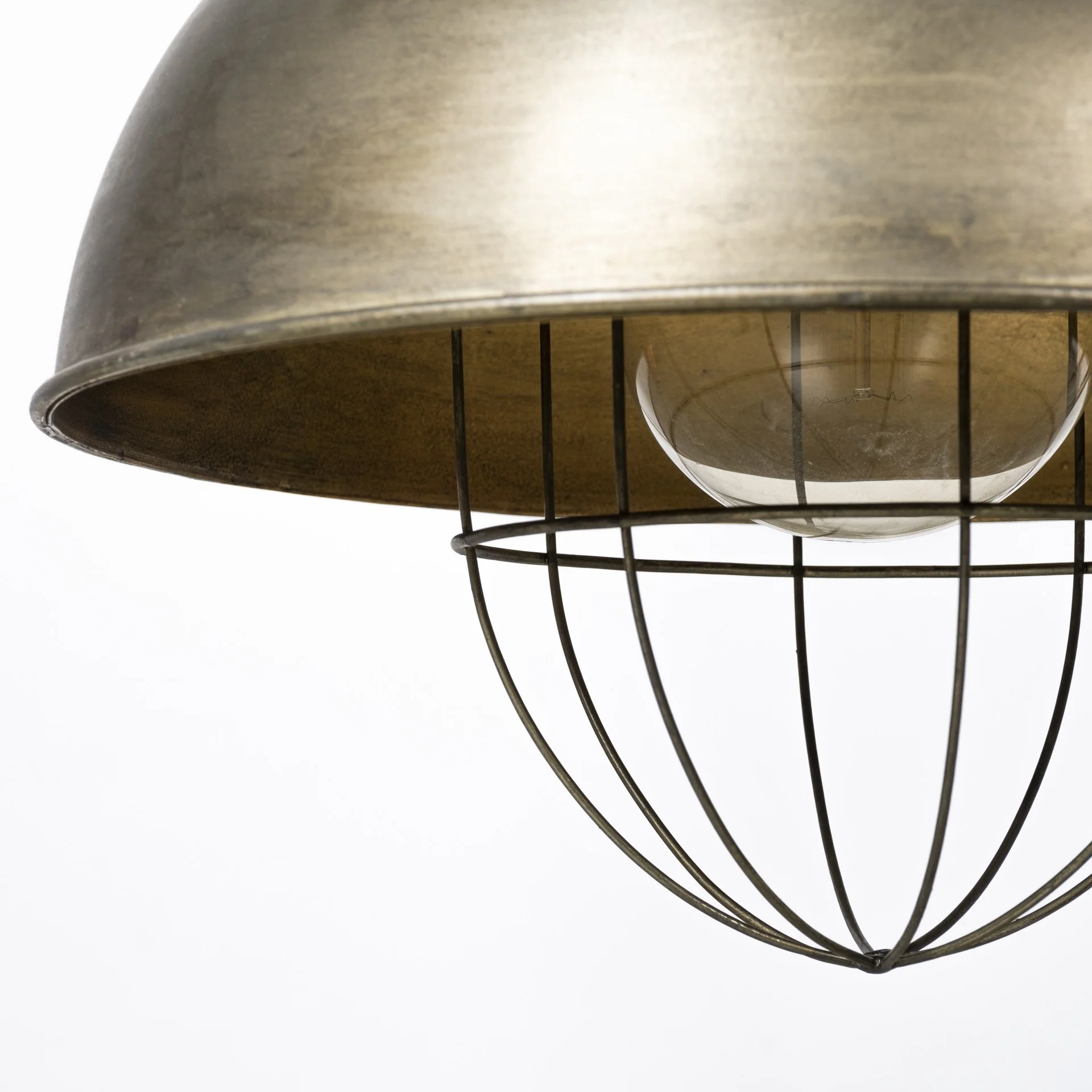 Rustic Gold Ton Metal Dome Hanging Light By Homeroots - Image 5