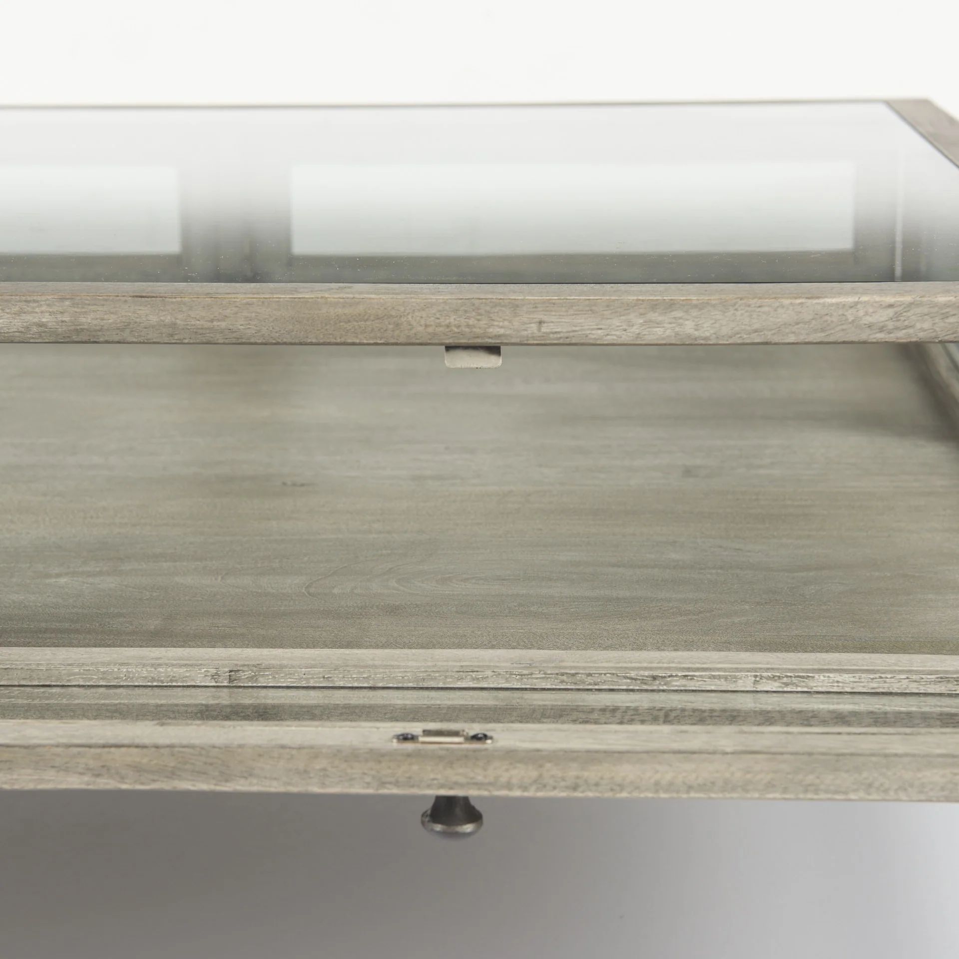 Rustic Gray Brown Shadowbox Coffee Table By Homeroots - Image 7