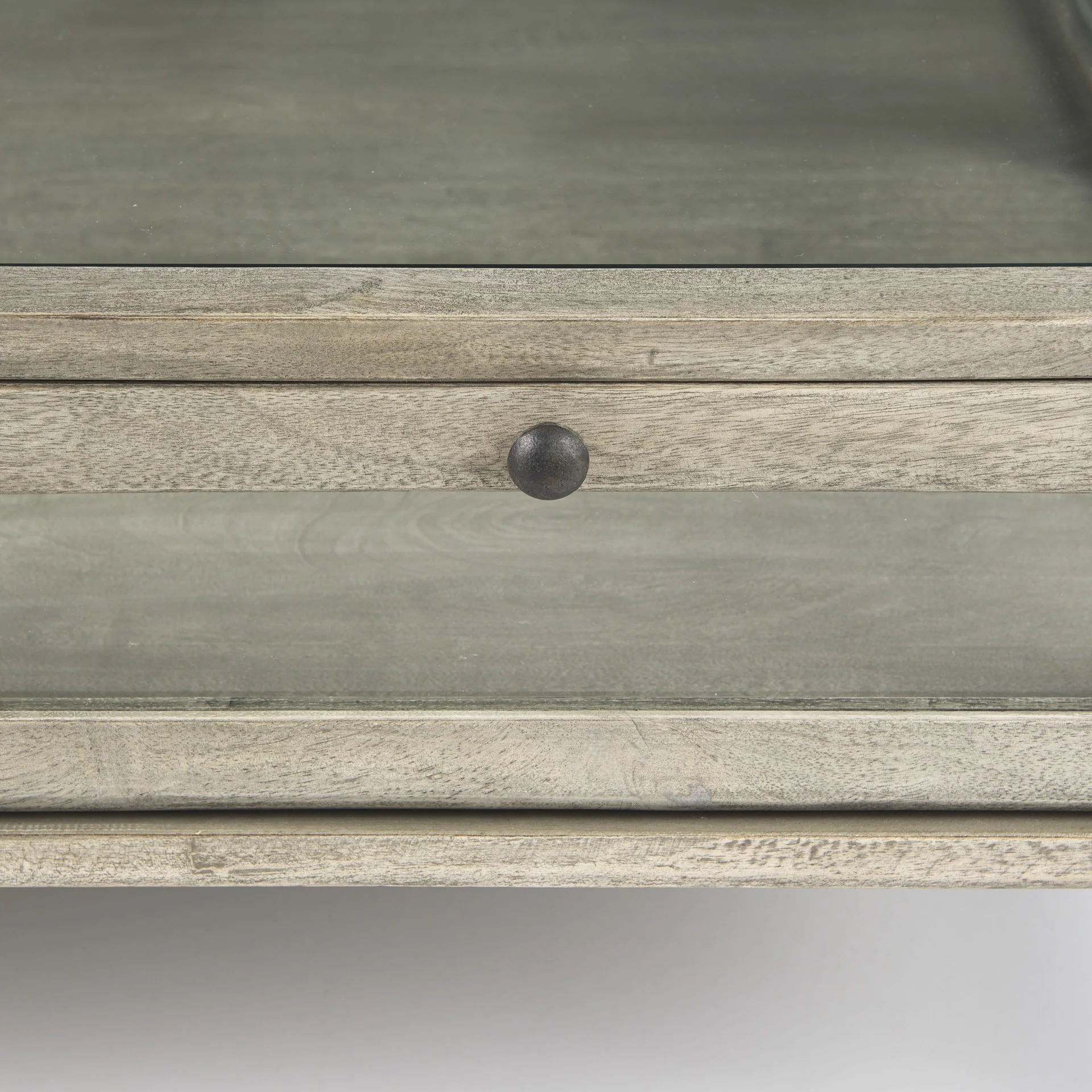 Rustic Gray Brown Shadowbox Coffee Table By Homeroots - Image 9