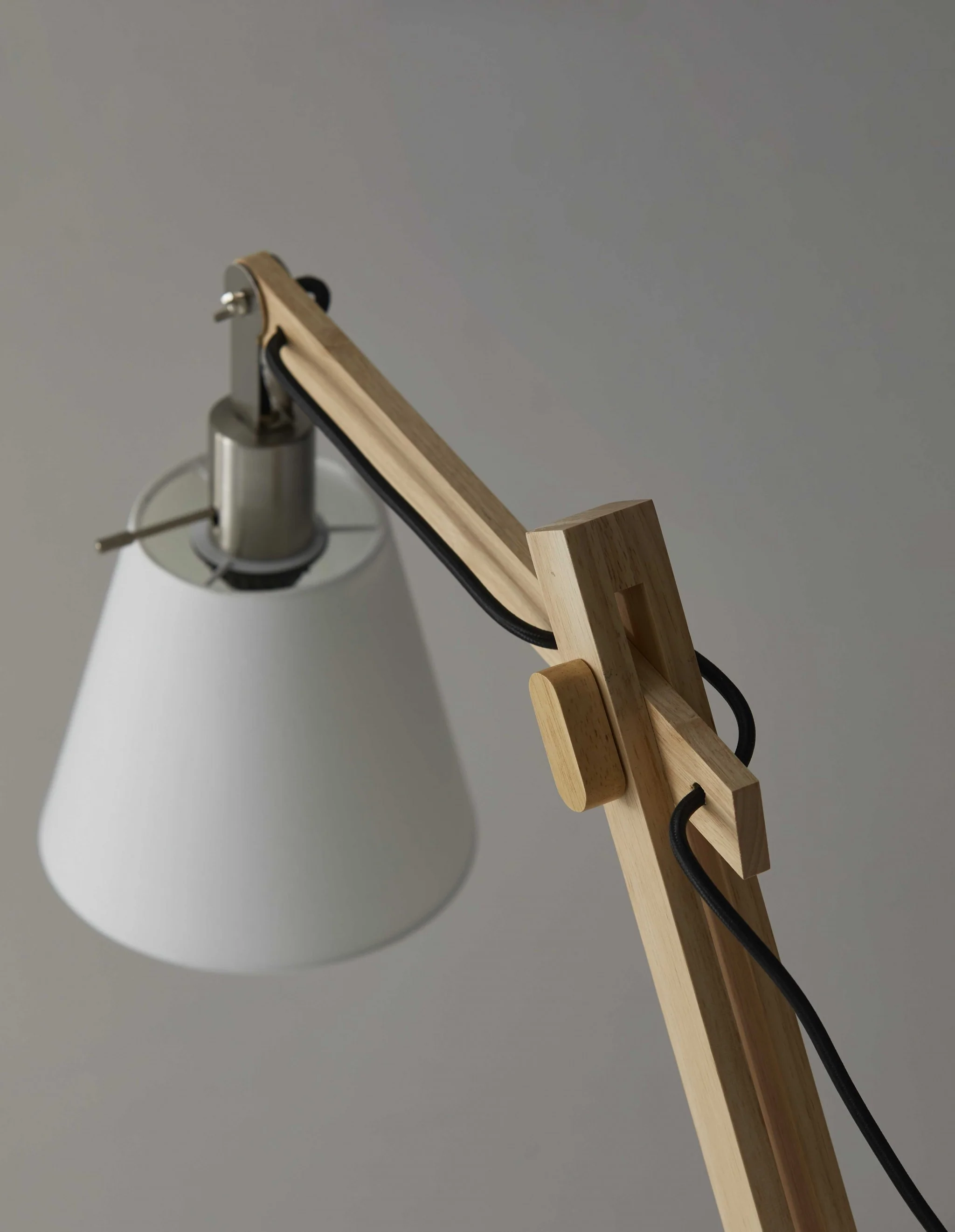Rustic Hinged Natural Wood Table Lamp By Homeroots - Image 2