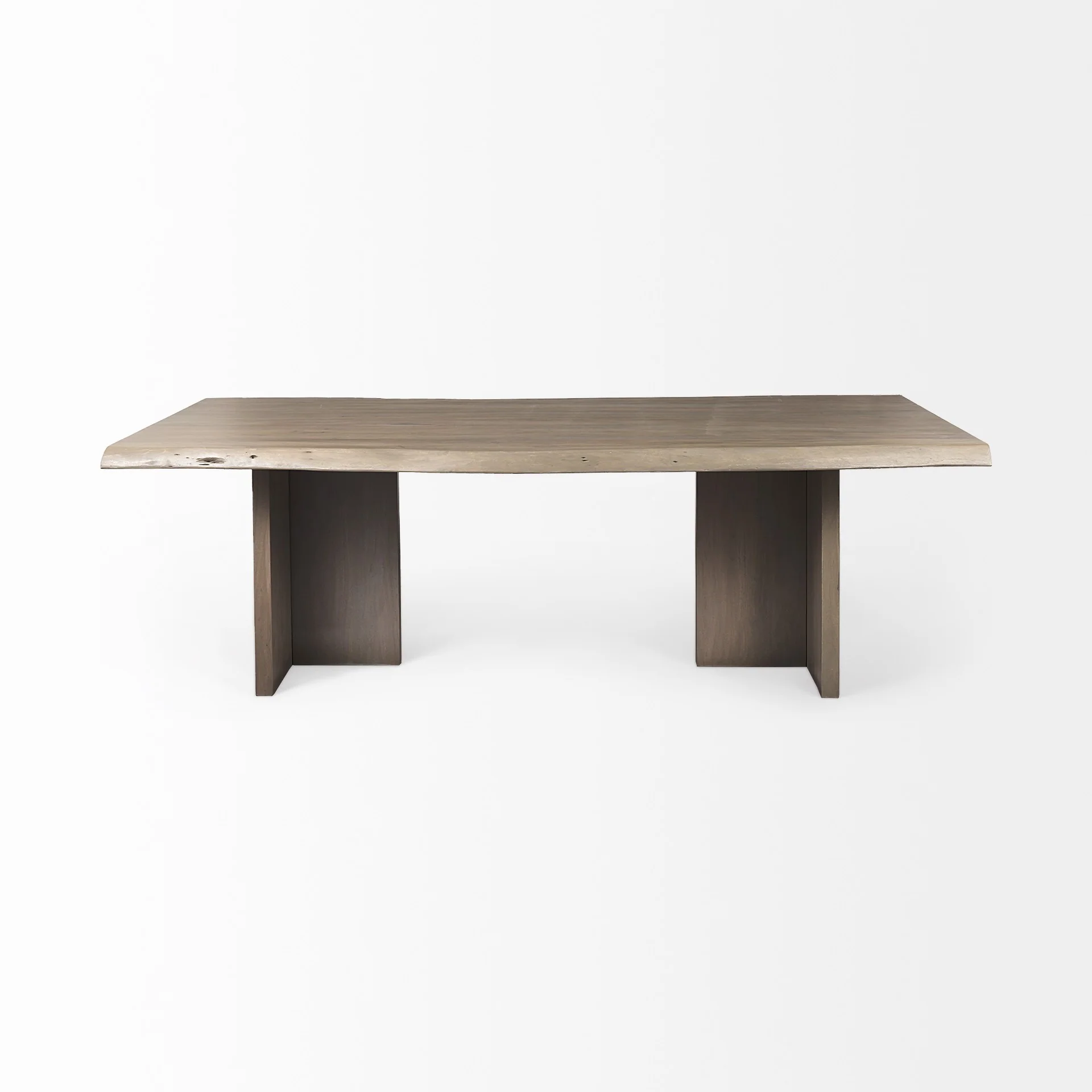 Rustic Live Edge Natural Wood Dining Table By Homeroots - Image 2