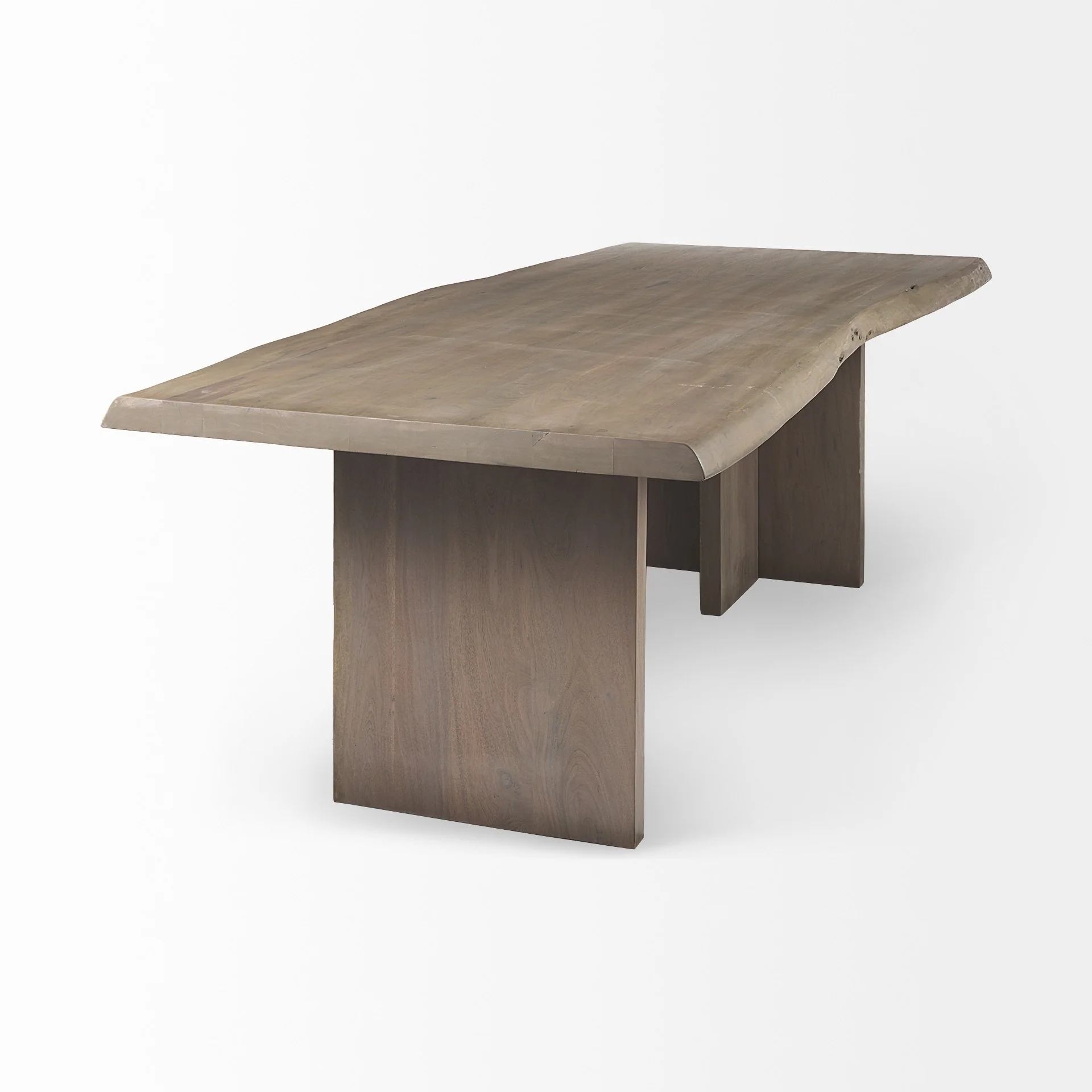 Rustic Live Edge Natural Wood Dining Table By Homeroots - Image 4
