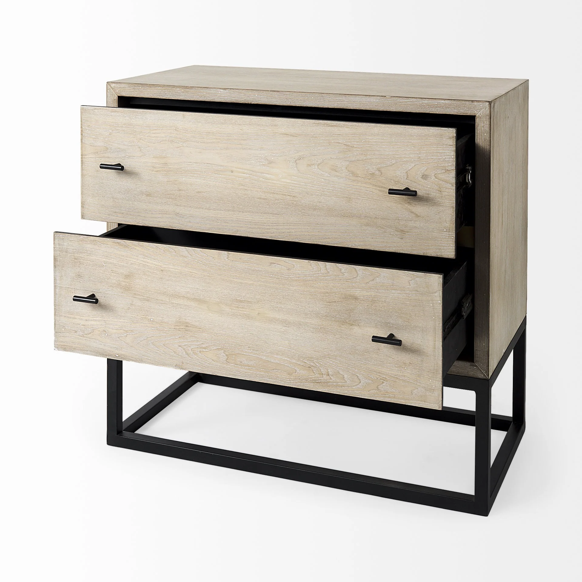 Rustic Modern Light Wash Two Drawer Chest By Homeroots - Image 5