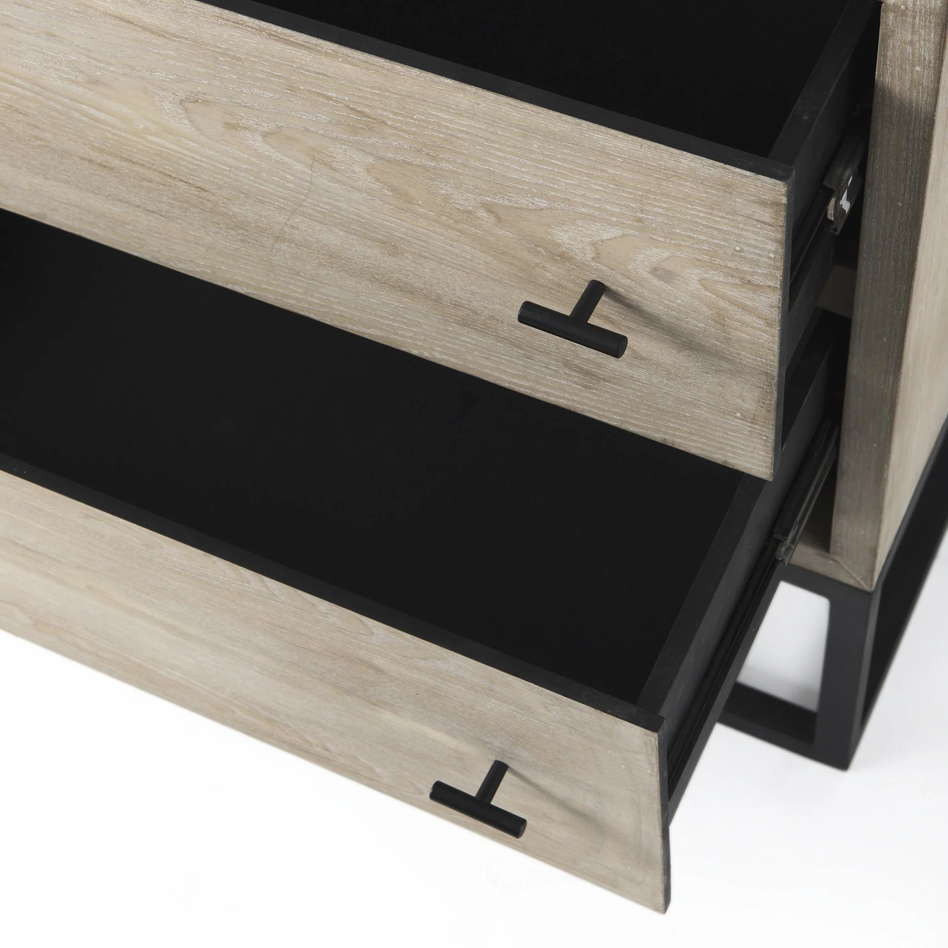 Rustic Modern Light Wash Two Drawer Chest By Homeroots - Image 9