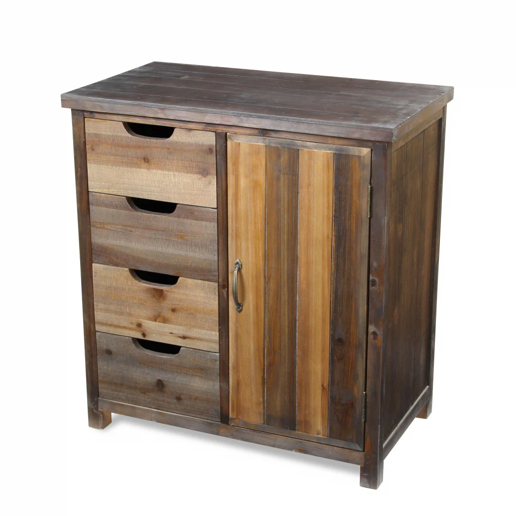 Rustic Natural Accent Storage Cabinet By Homeroots - Image 2