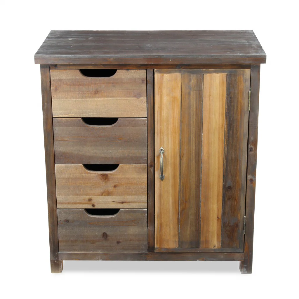Rustic Natural Accent Storage Cabinet By Homeroots - Image 3