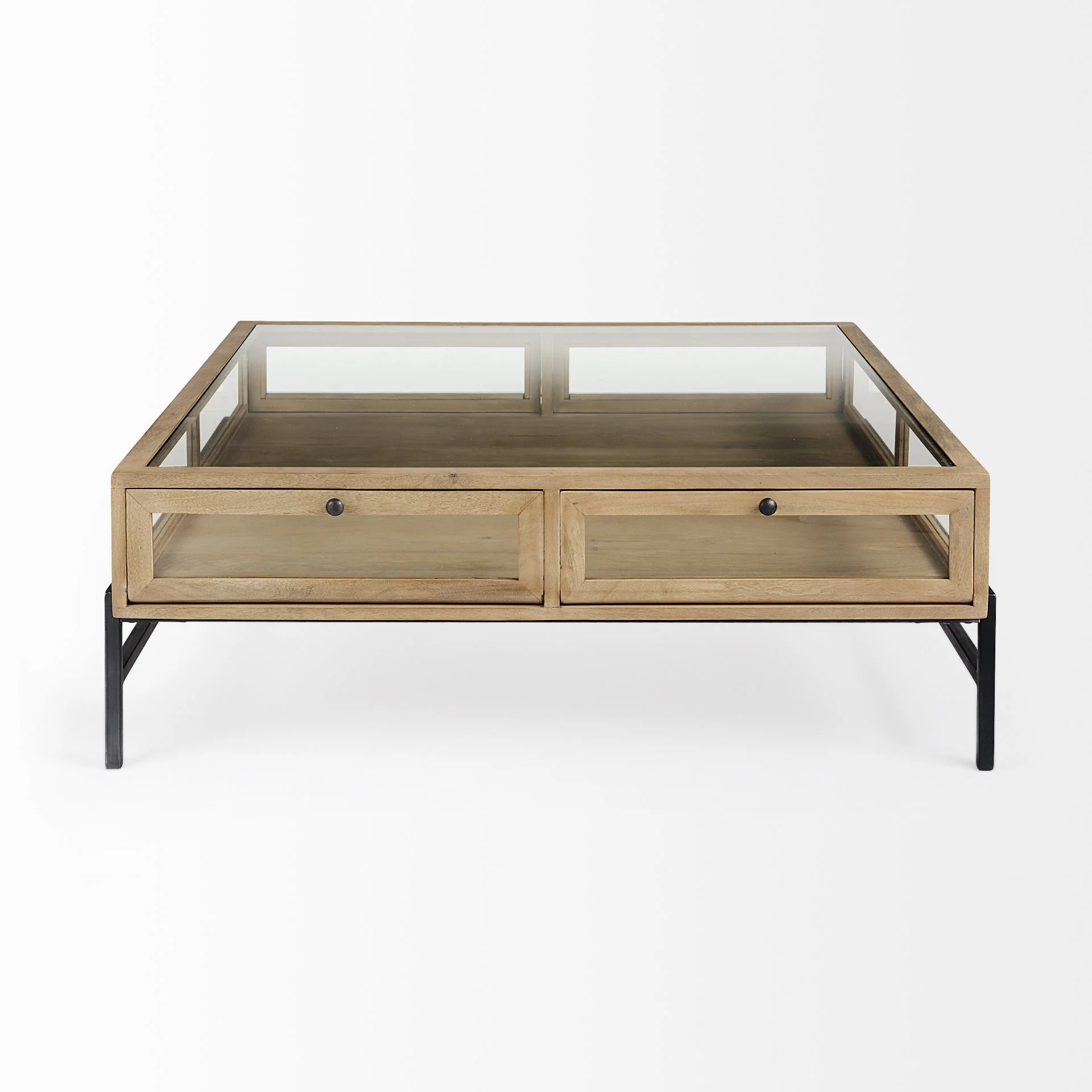 Rustic Natural Brown Shadowbox Coffee Table By Homeroots - Image 6