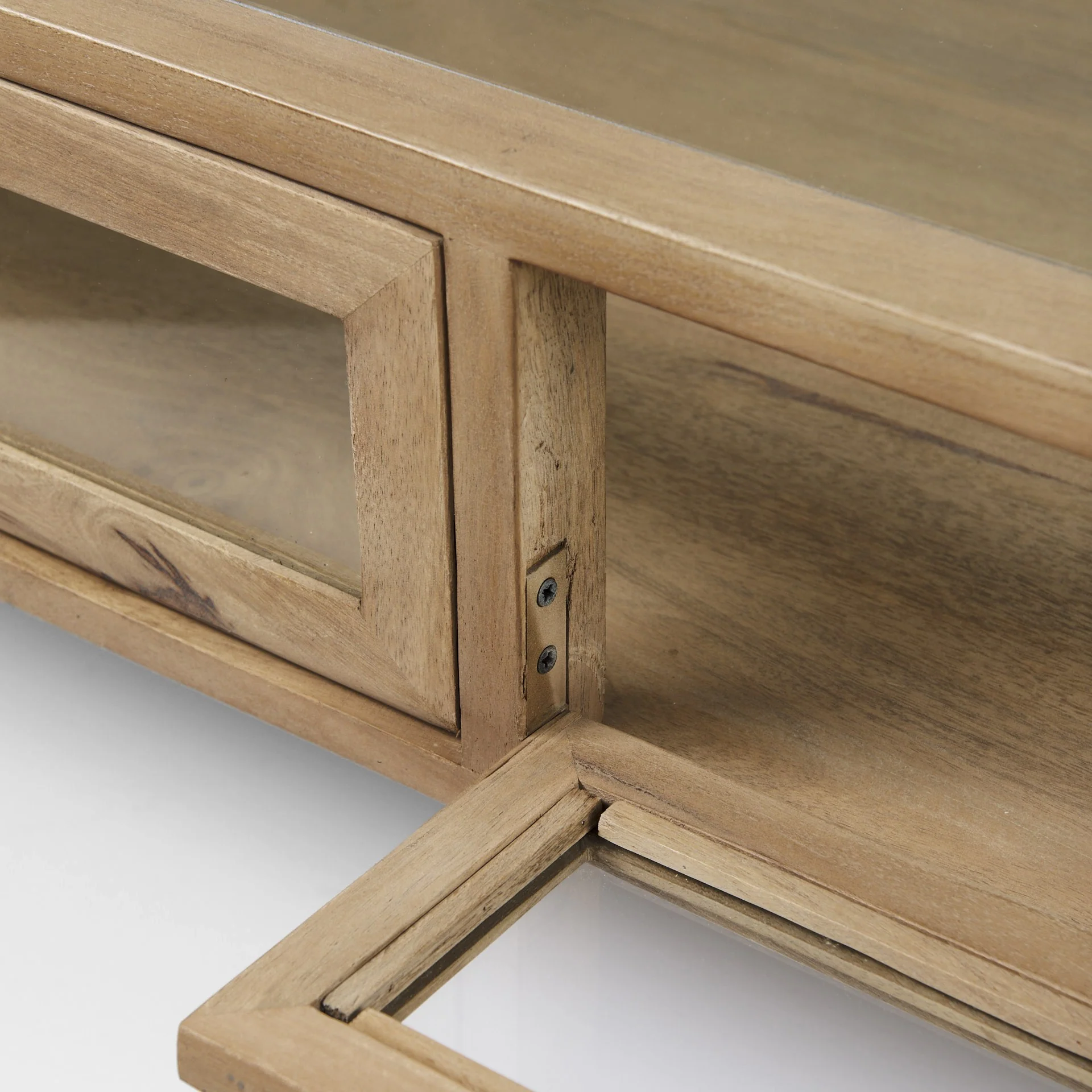 Rustic Natural Brown Shadowbox Coffee Table By Homeroots - Image 9