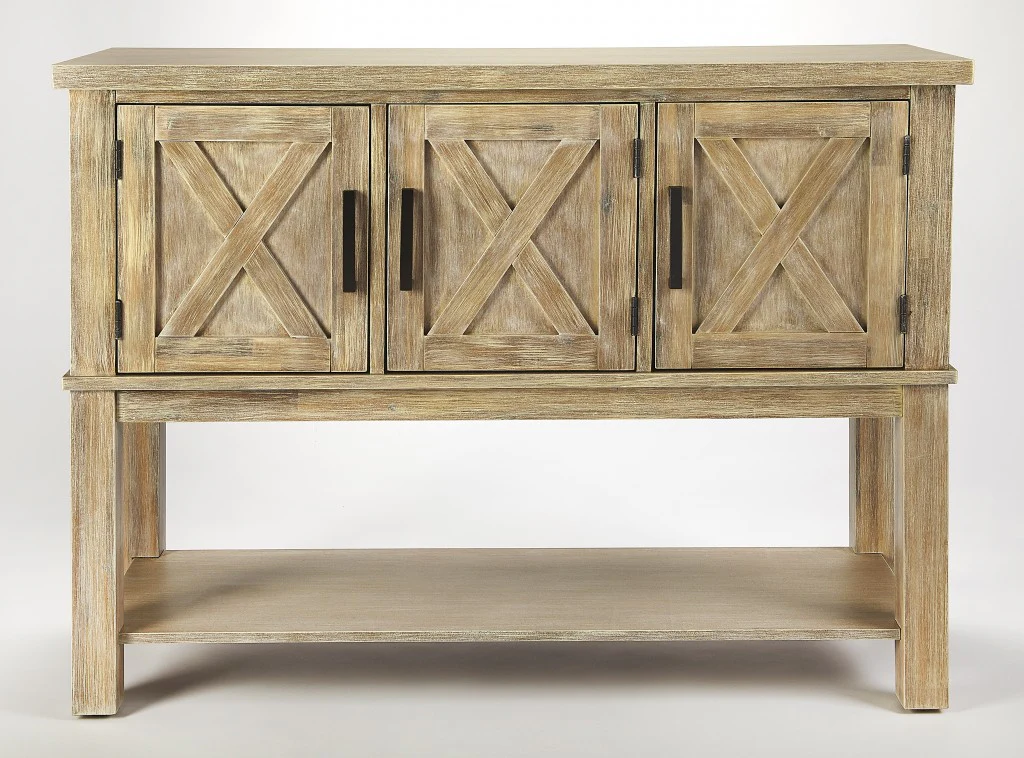 Rustic Natural Urban Gray Buffet Cabinet By Homeroots - Image 2
