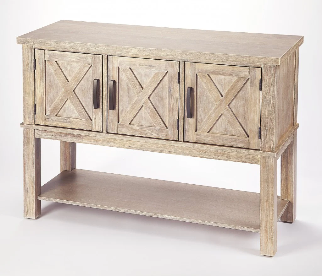 Rustic Natural Urban Gray Buffet Cabinet By Homeroots - Image 3