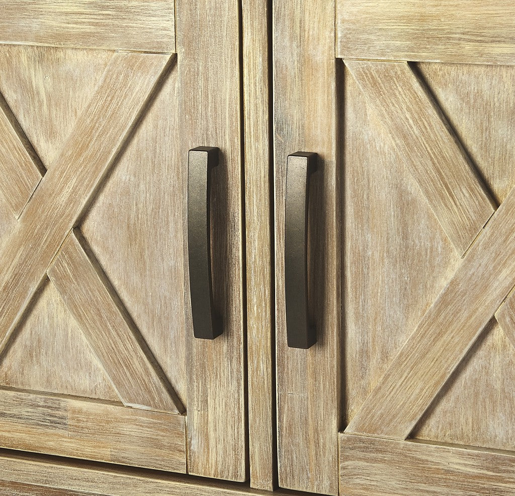 Rustic Natural Urban Gray Buffet Cabinet By Homeroots - Image 5