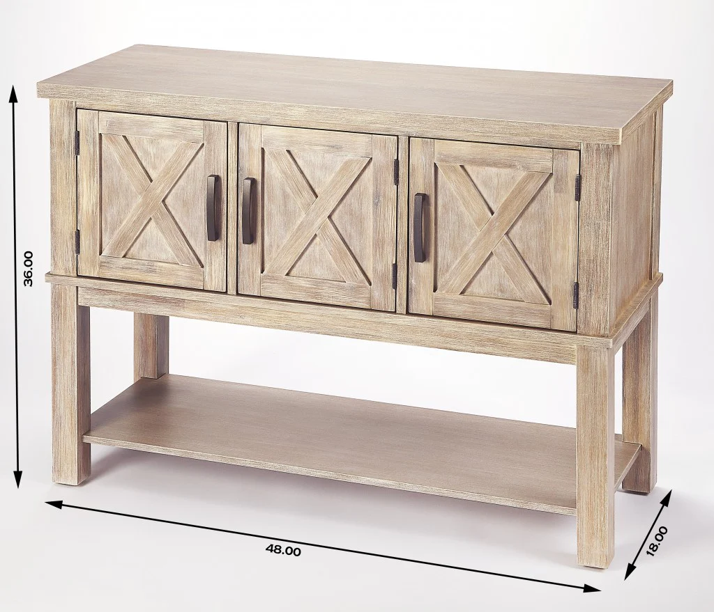 Rustic Natural Urban Gray Buffet Cabinet By Homeroots - Image 8