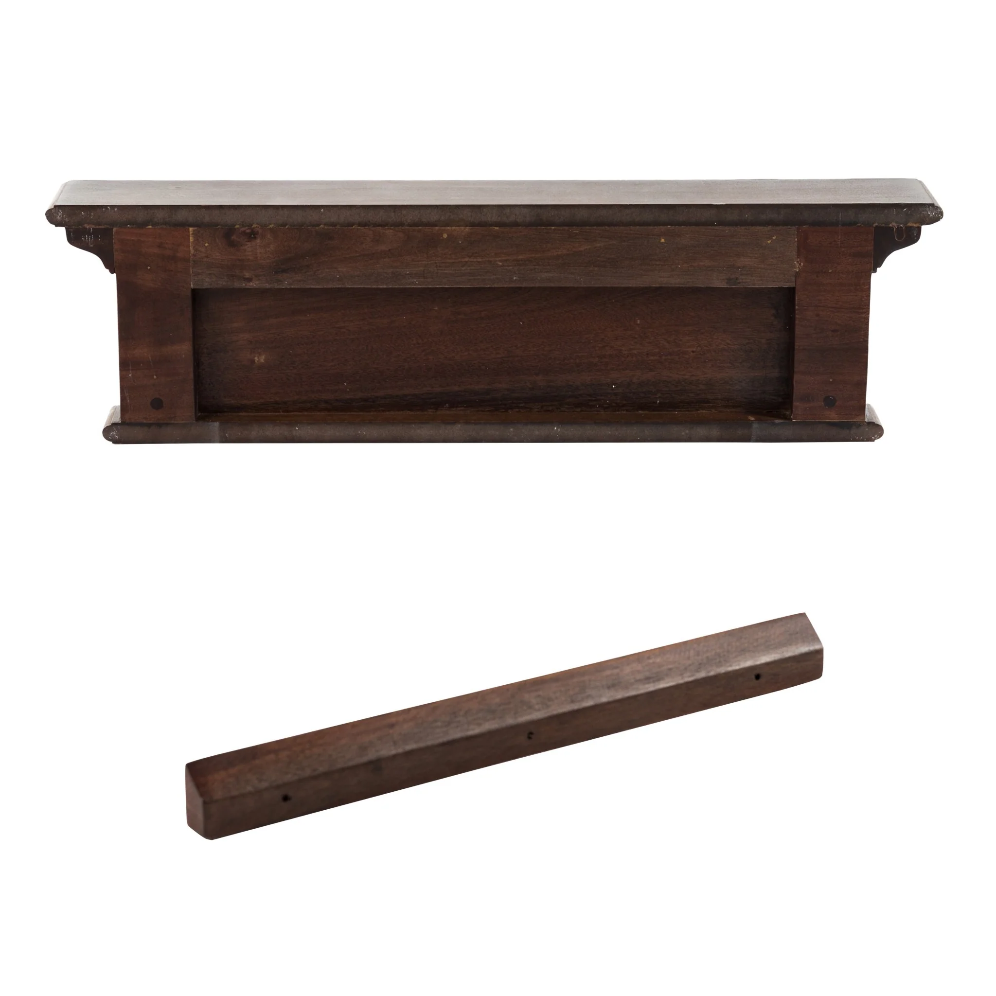 Rustic Natural Wash Wood Four Hook Hanging Coat Rack By Homeroots - Image 5