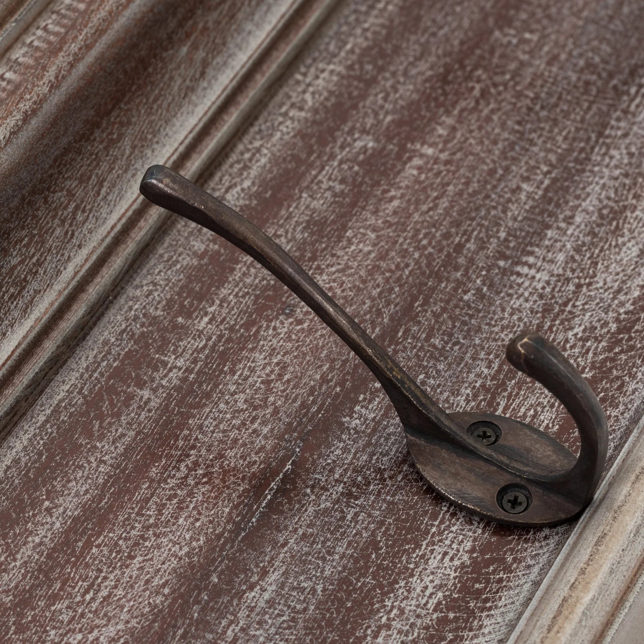 Rustic Natural Wash Wood Six Hook Hanging Coat Rack By Homeroots - Image 7