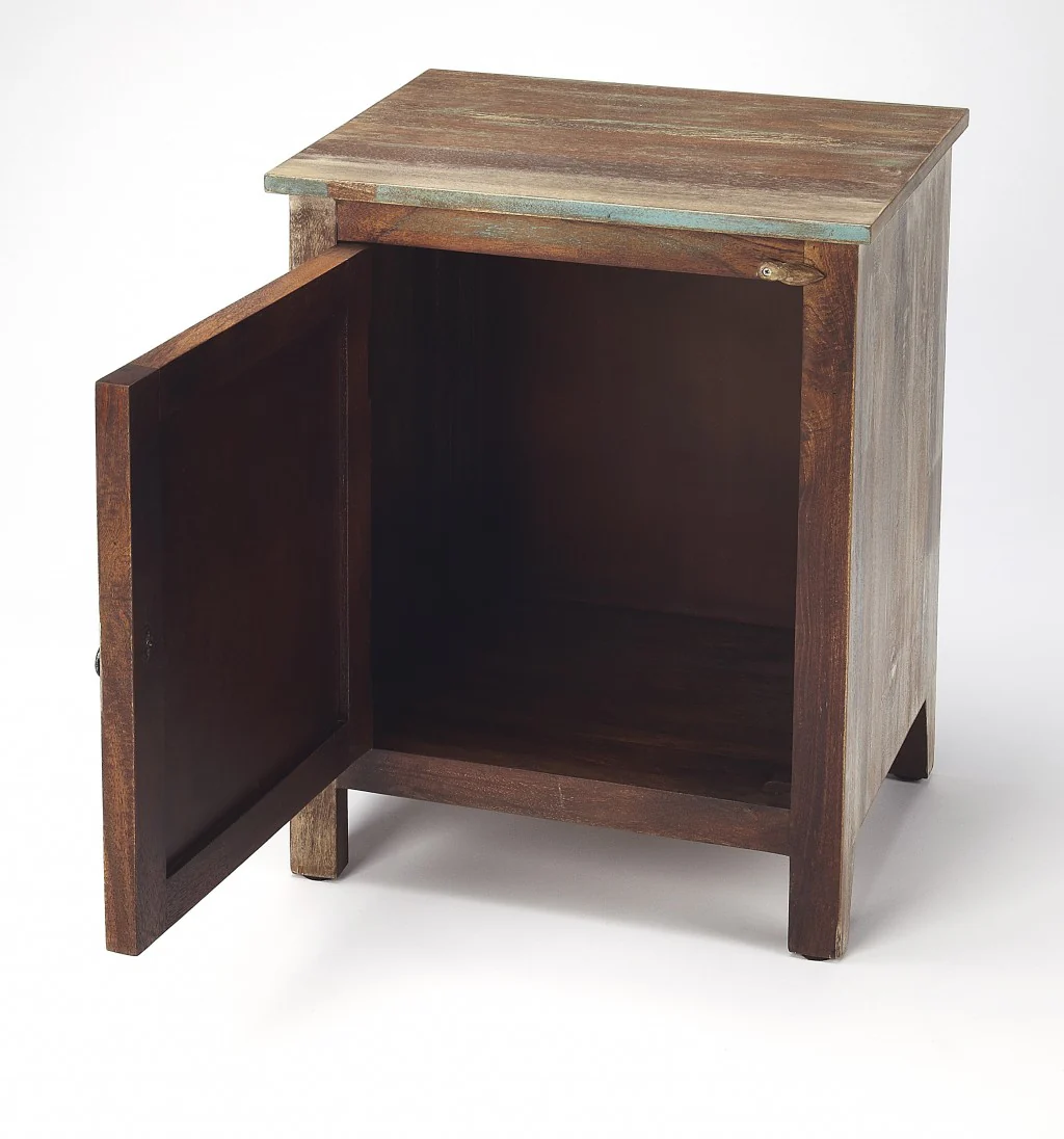 Rustic Shutter Painted Accent Cabinet By Homeroots - Image 2