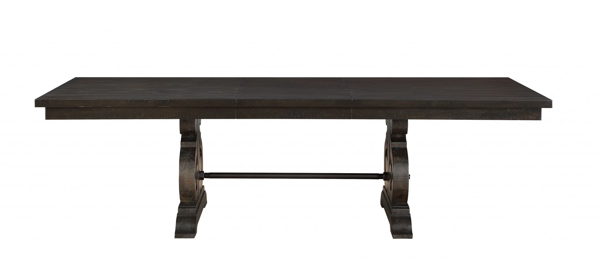 Rustic Walnut Wood Dining Table By Homeroots - Image 2