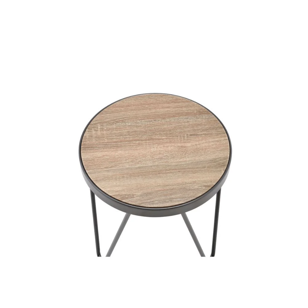 Rustic Weathered Gray Oak End Table By Homeroots - Image 3