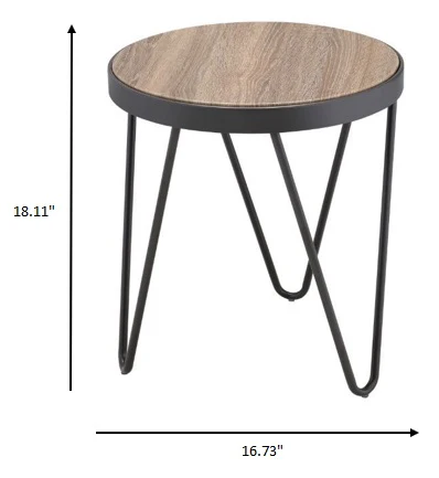Rustic Weathered Gray Oak End Table By Homeroots - Image 5