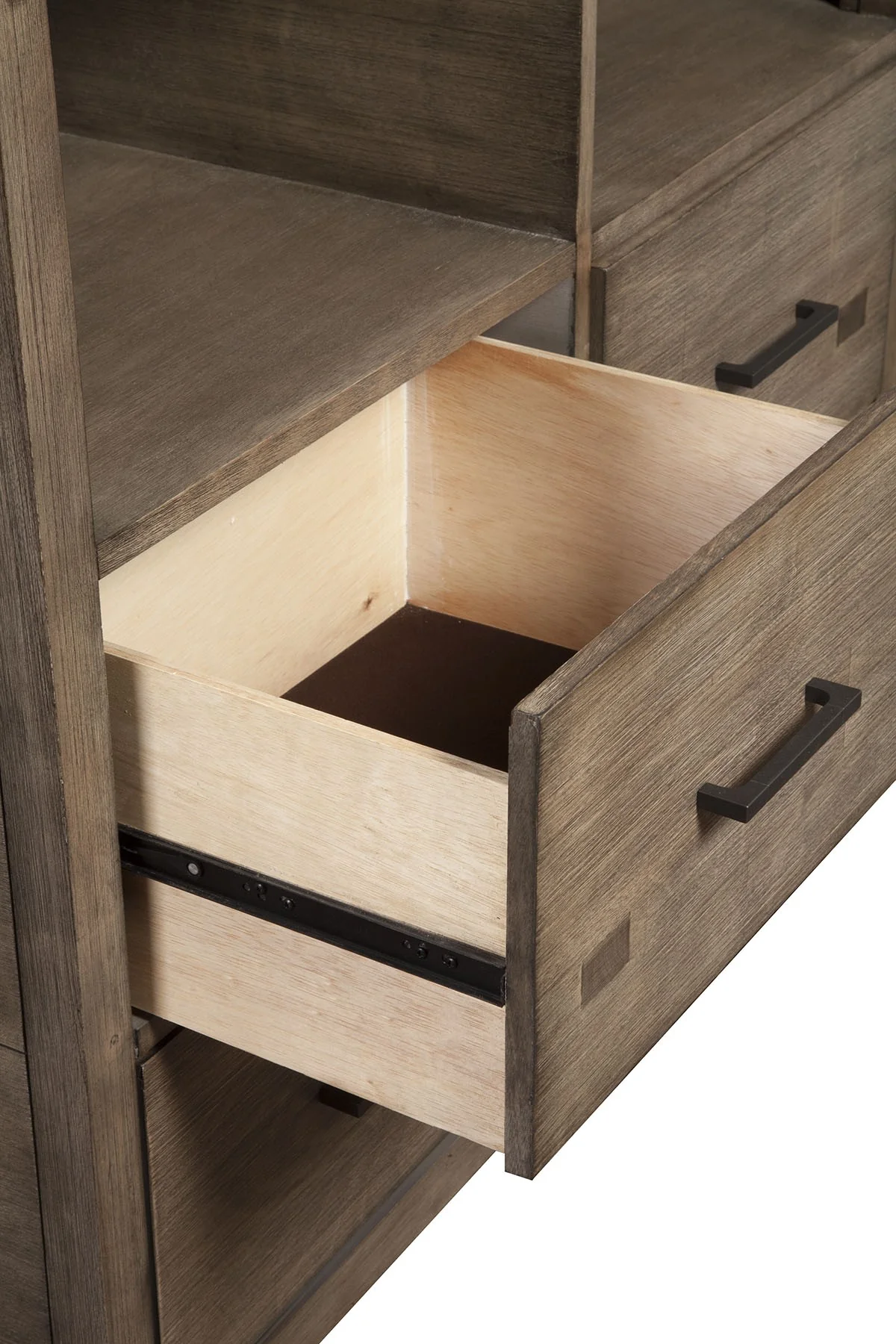 Rustic Weathered Gray TV Console Cabinet By Homeroots - Image 3