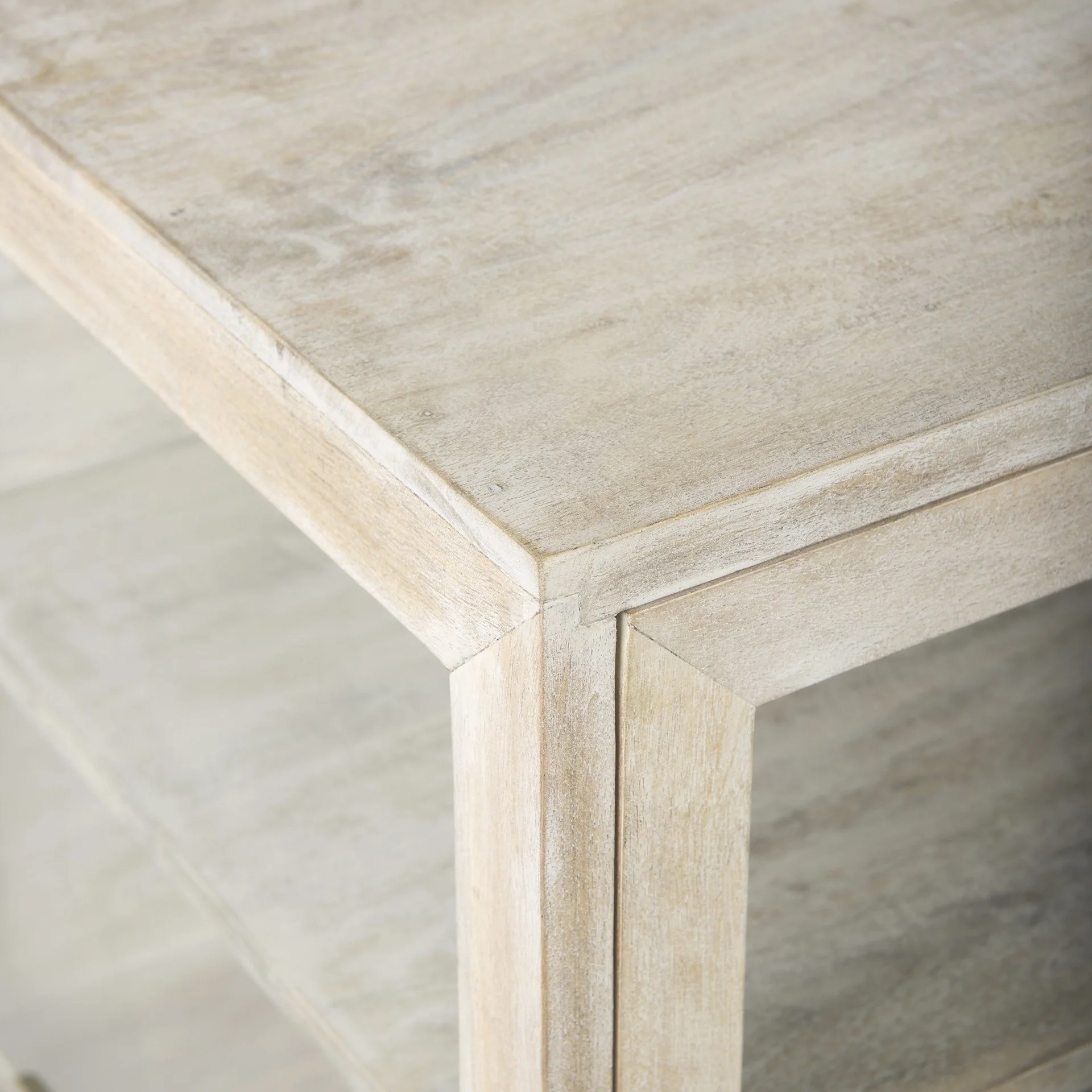 Rustic Weathered White And Gold Shadowbox Cabinet By Homeroots - Image 8