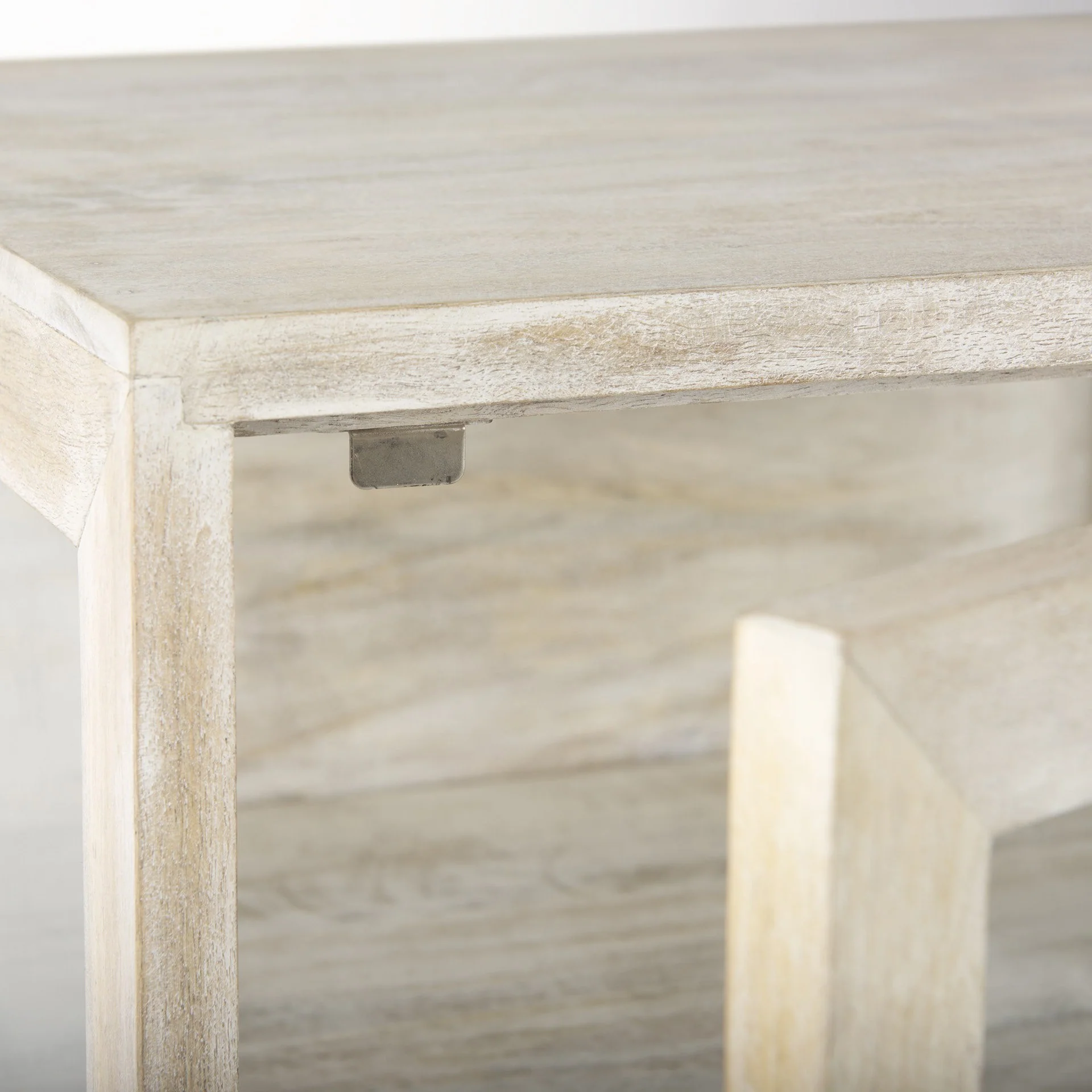 Rustic Weathered White And Gold Shadowbox Cabinet By Homeroots - Image 9