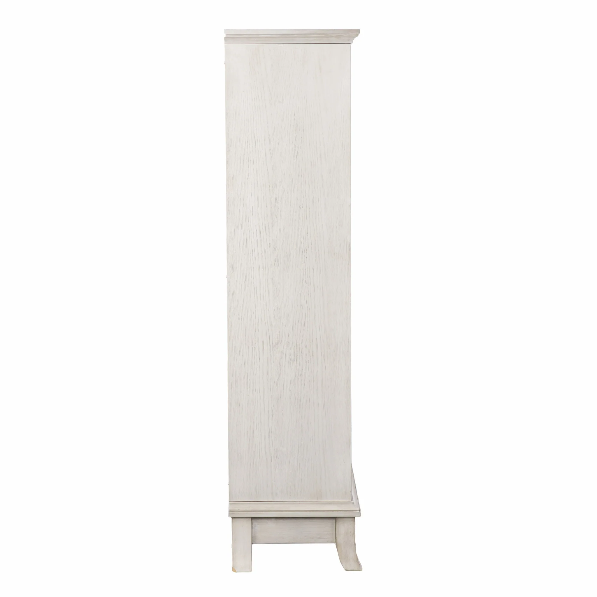Rustic White Sliding Double Door Accent Cabinet By Homeroots - Image 3