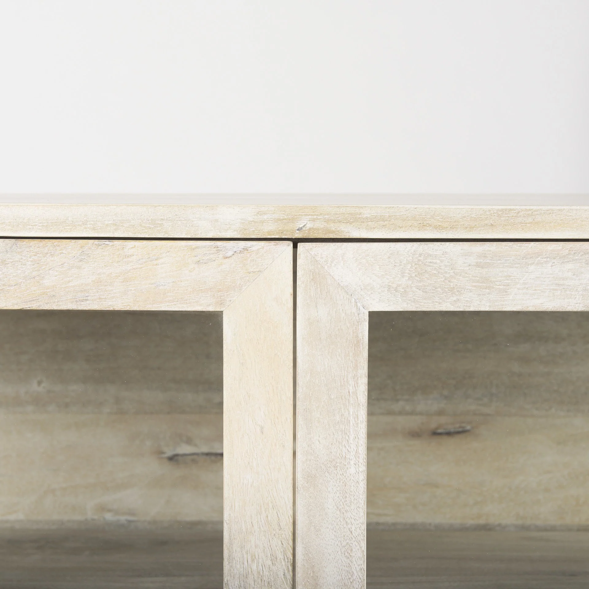 Rustic White Two Door Shadowbox Cabinet By Homeroots - Image 7