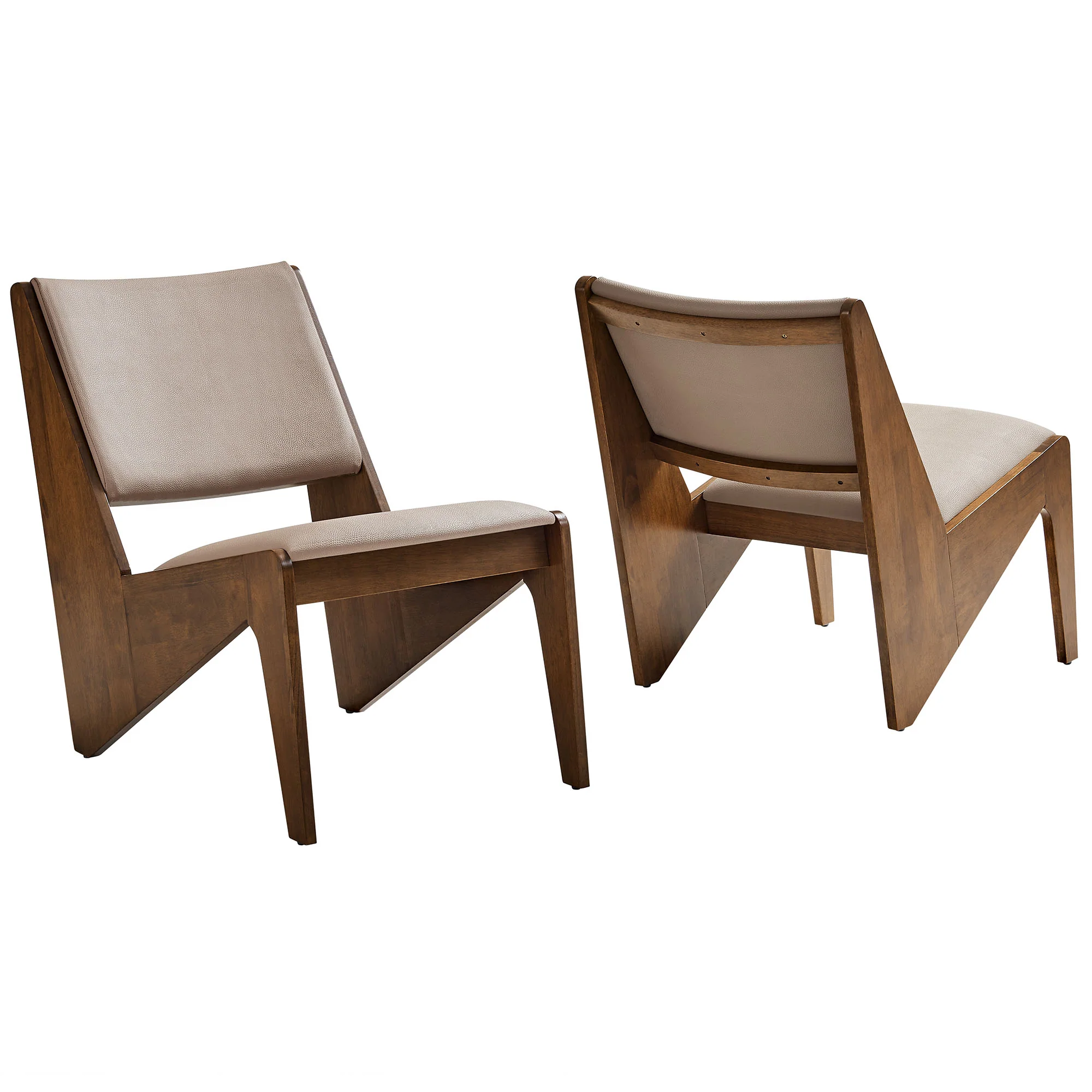 Rylina Vegan Leather Accent Chairs Set of 2 by Modway - Image 2