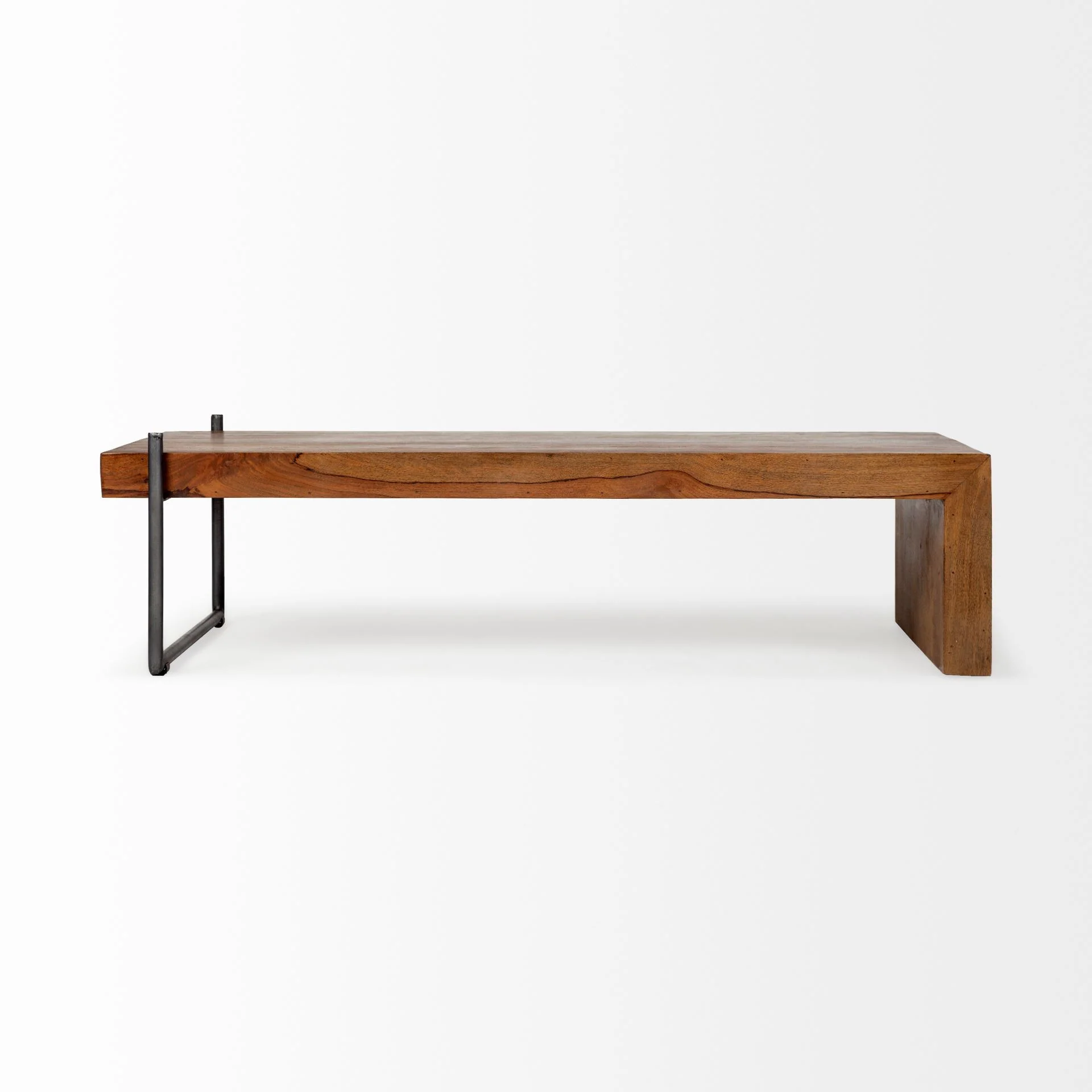 S2 Solid Wood Black Metal Nesting Coffee Tables By Homeroots - Image 6