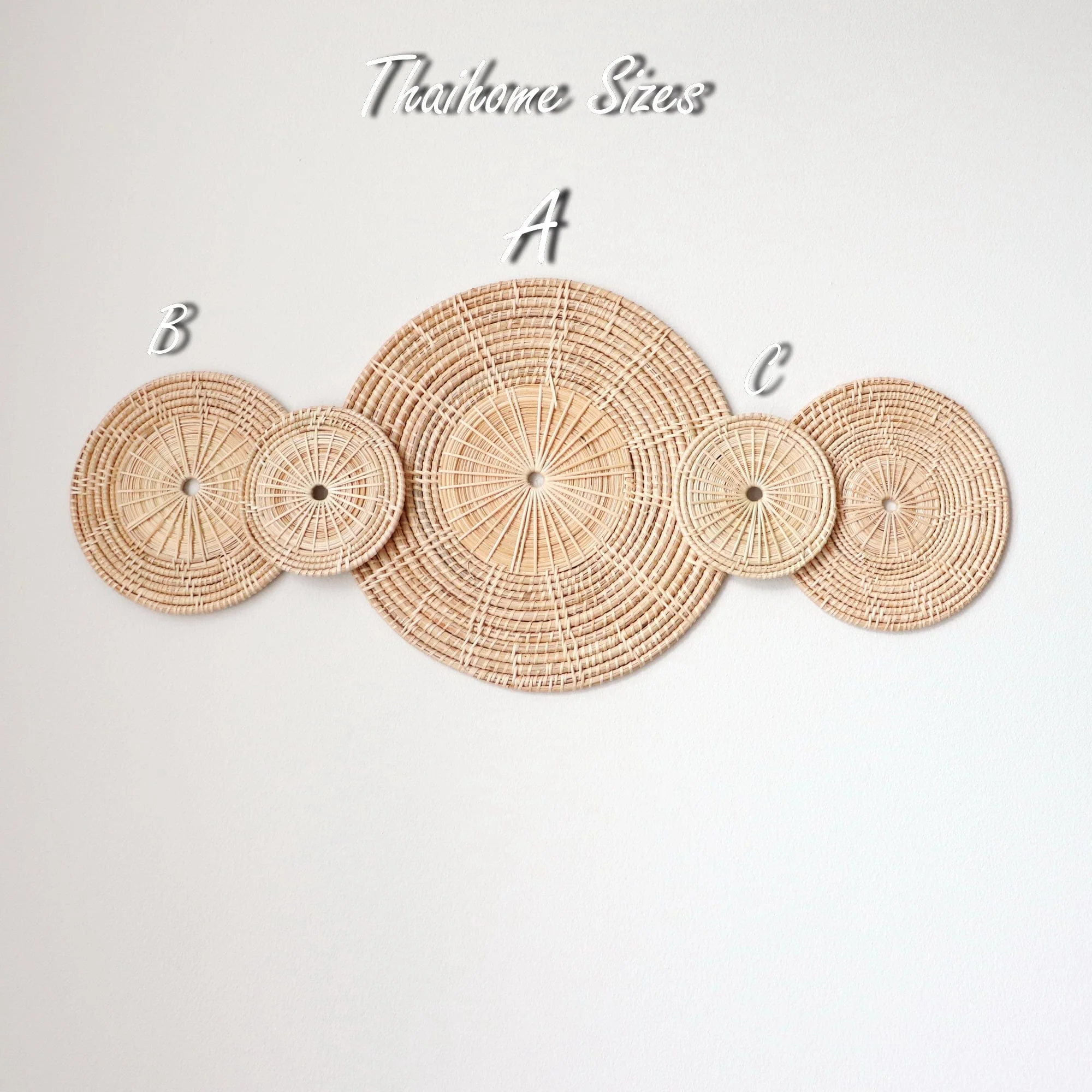 Sa La - Rattan Wall Hanging DeCor (Set Of 5) By Thaihome - Image 2