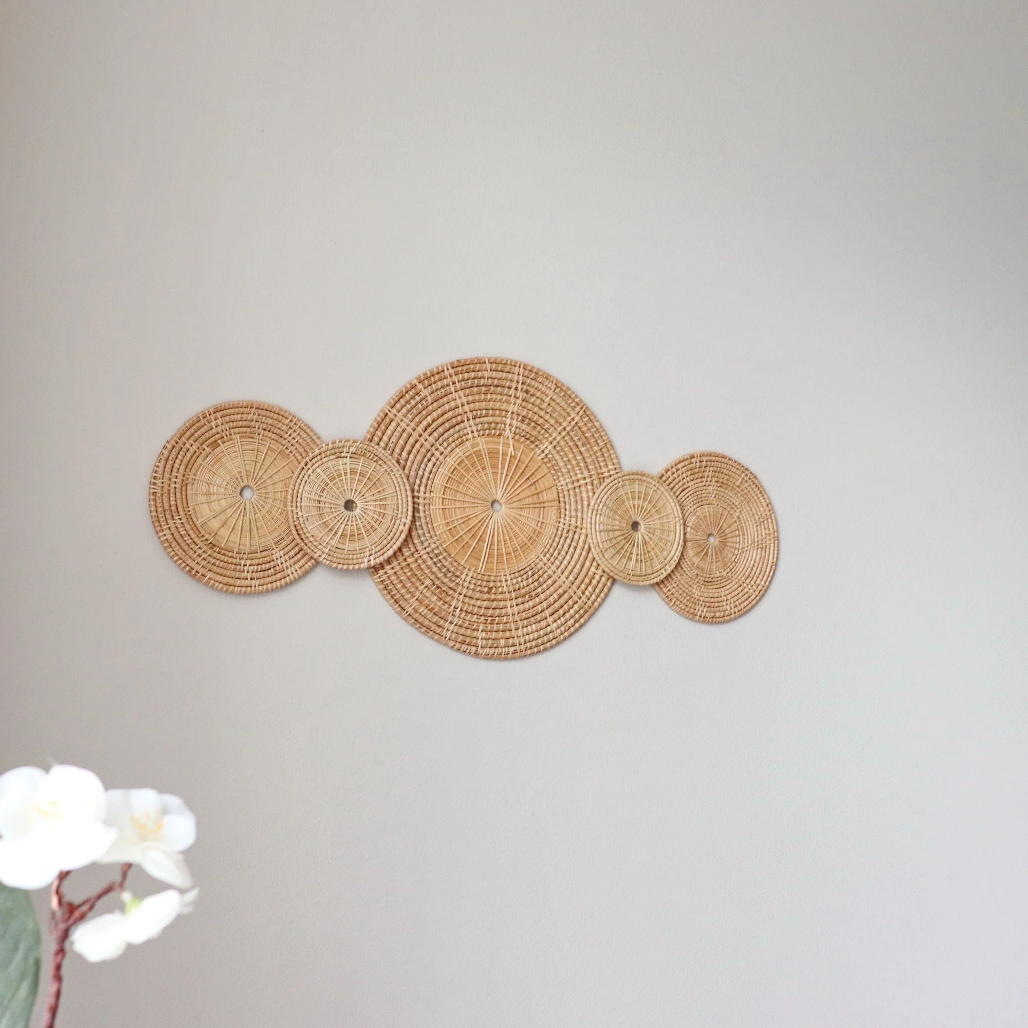 Sa La - Rattan Wall Hanging DeCor (Set Of 5) By Thaihome - Image 3