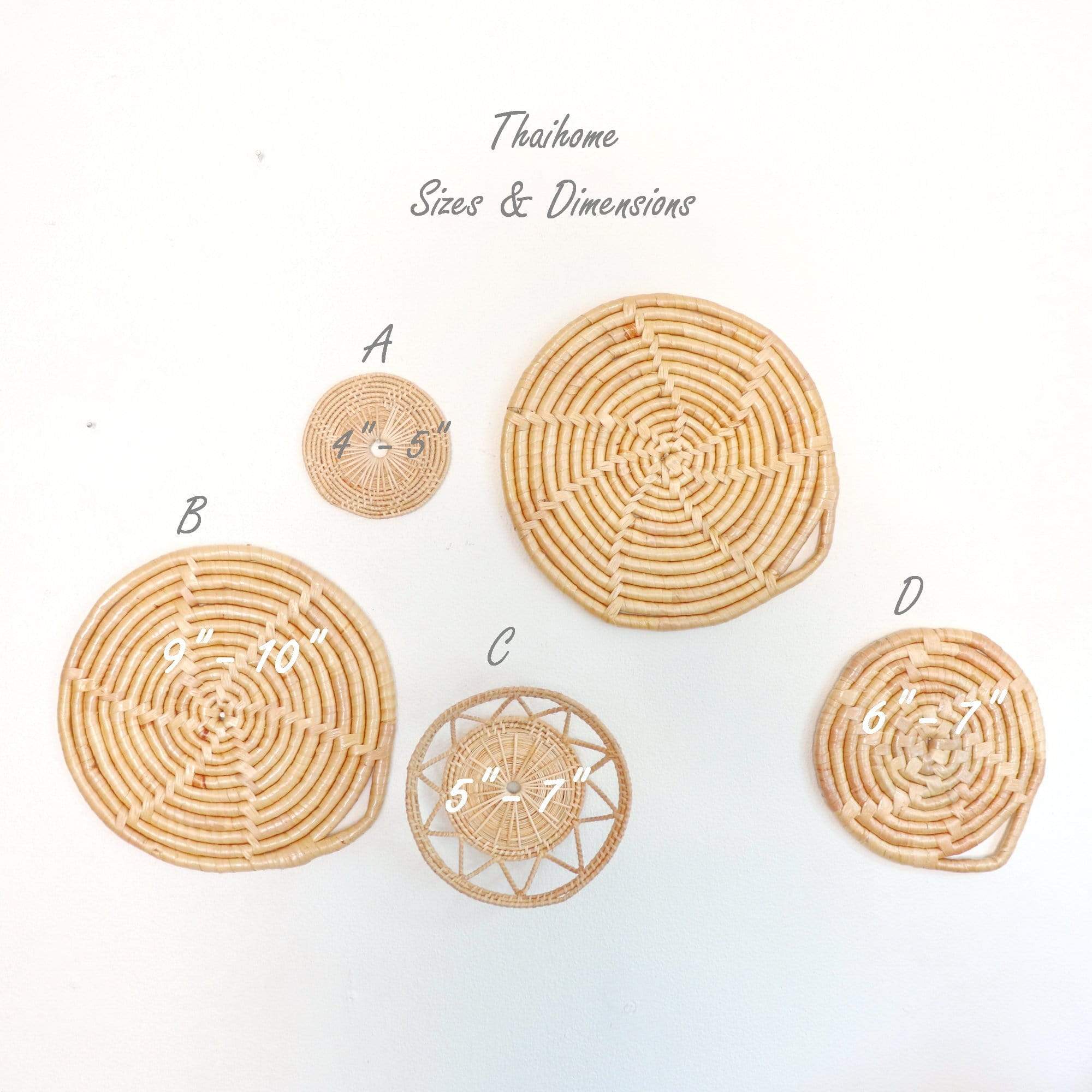 Sa Wan Na - Wall Hanging Decor Set Of 5 By Thaihome - Image 2