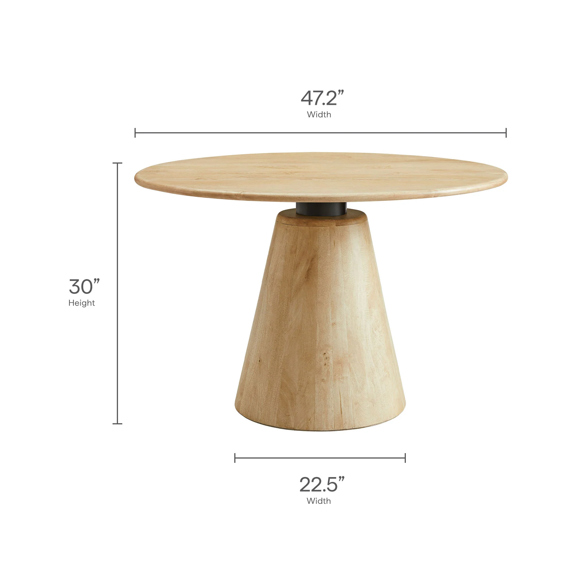 Sabelle 47" Round Wood Dining Table by Modway - Image 8