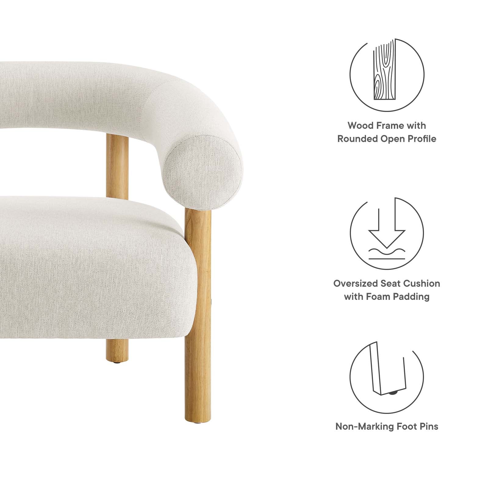 Sable Upholstered Fabric Armchair By Modway - EEI-6689 - Image 8