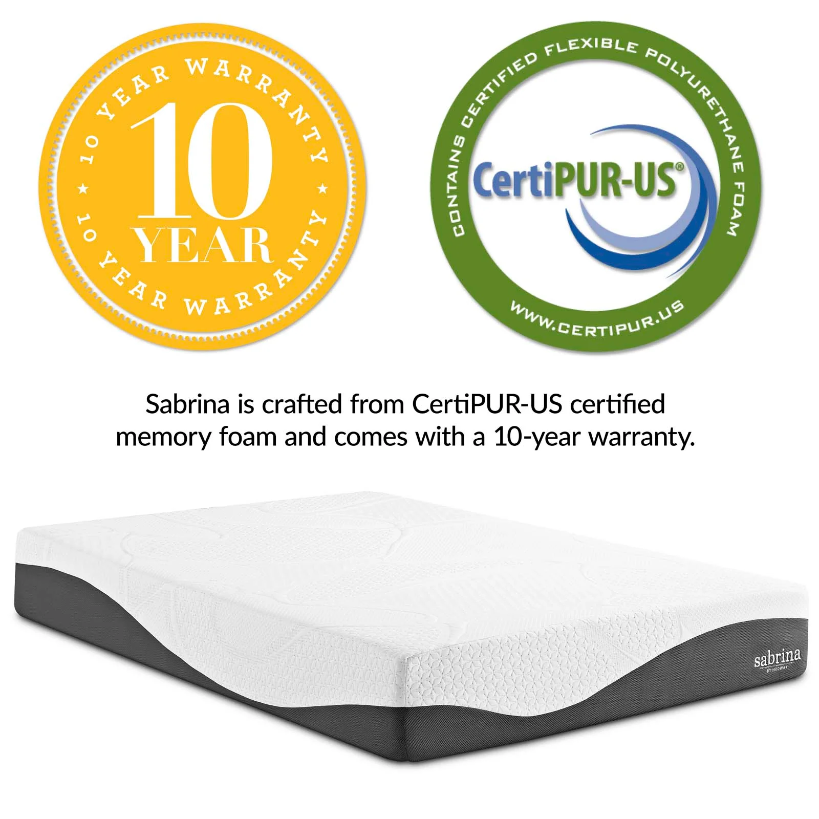 Sabrina 12" Full Memory Foam Mattress By Modway - MOD-5742 - Image 4