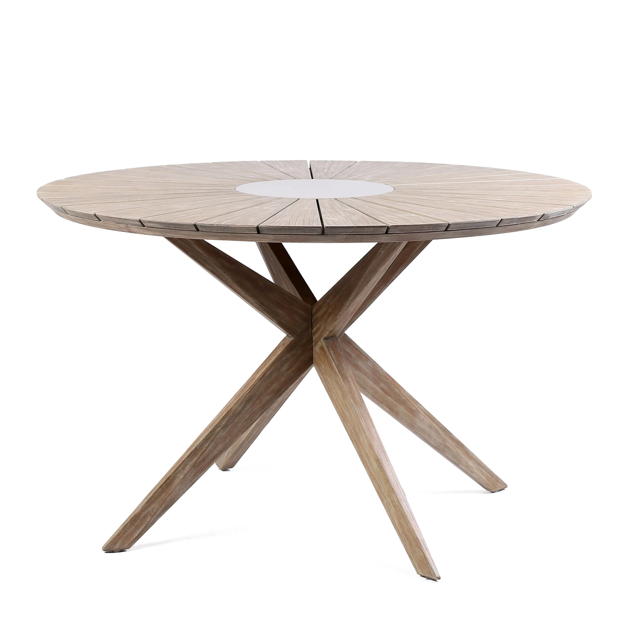 Sachi and Brighton 5 Piece Dining Set in Light Eucalyptus Wood with Charcoal Rope  By Armen Living - Image 5