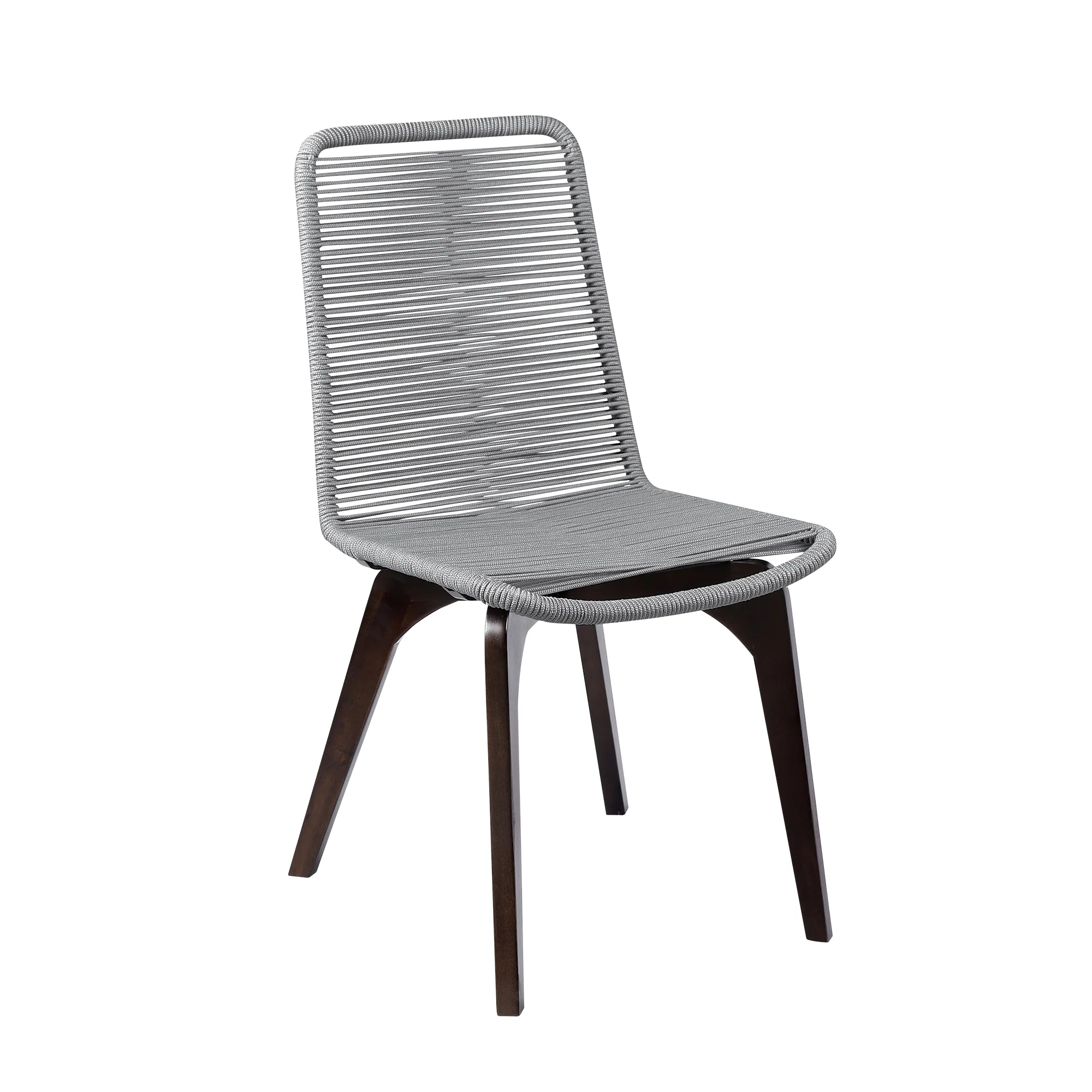 Sachi and Island Outdoor 5 Piece Dark Eucalyptus and Concrete Dining Set By Armen Living - Image 3