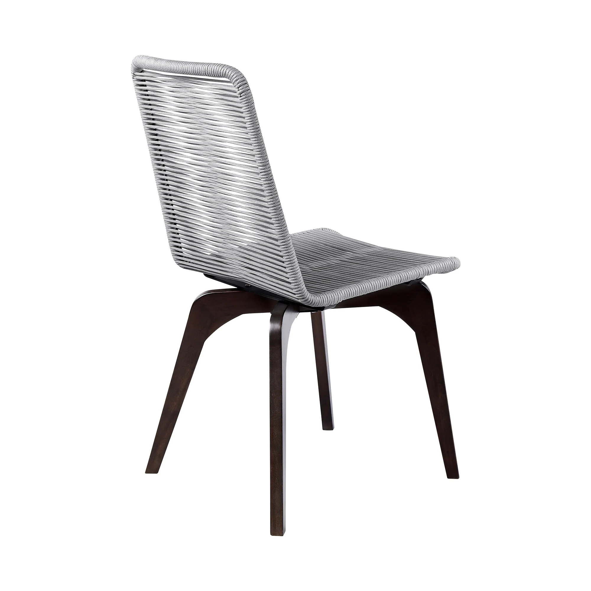 Sachi and Island Outdoor 5 Piece Dark Eucalyptus and Concrete Dining Set By Armen Living - Image 5