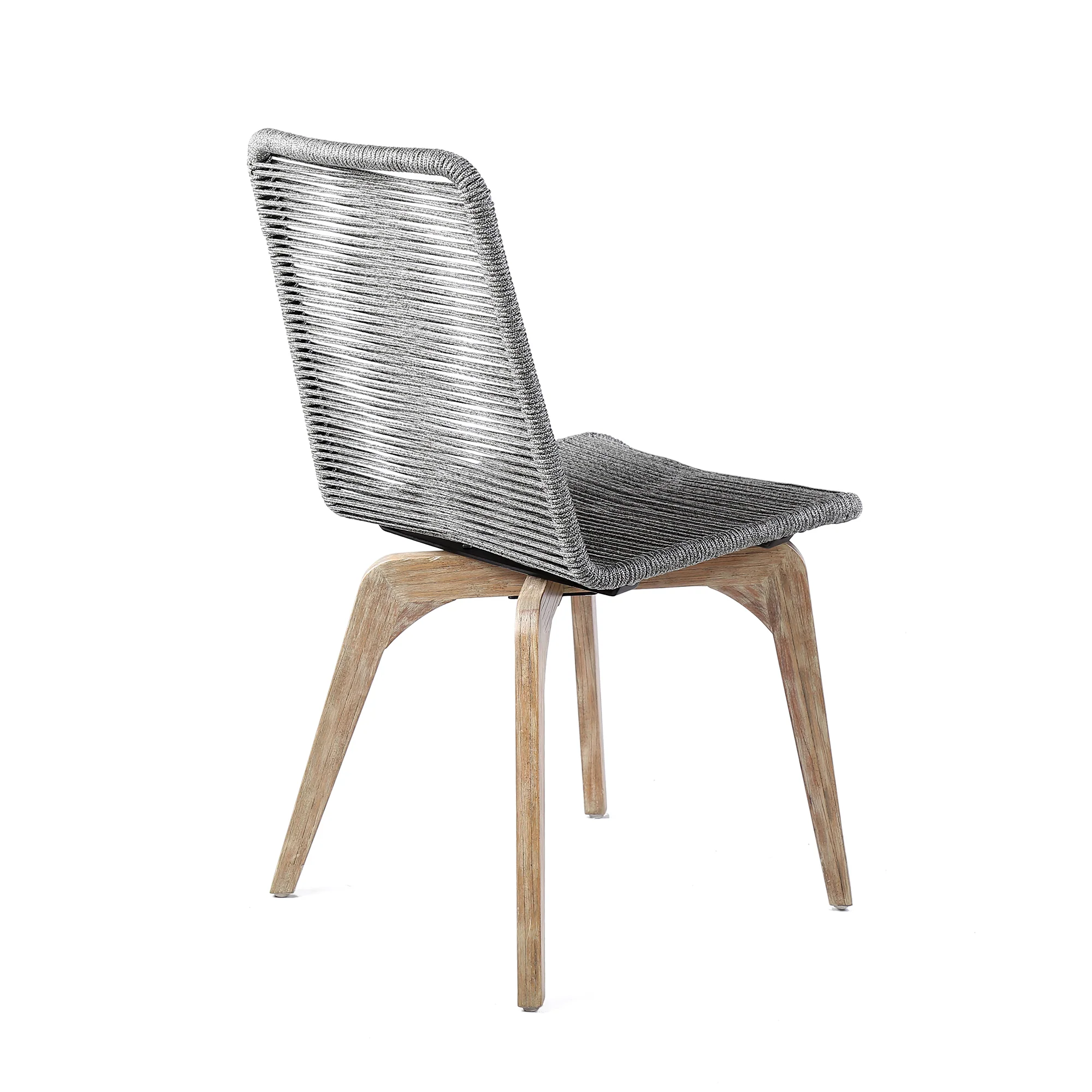 Sachi and Island Outdoor 5 Piece Light Eucalyptus and Concrete Dining Set By Armen Living - Image 5