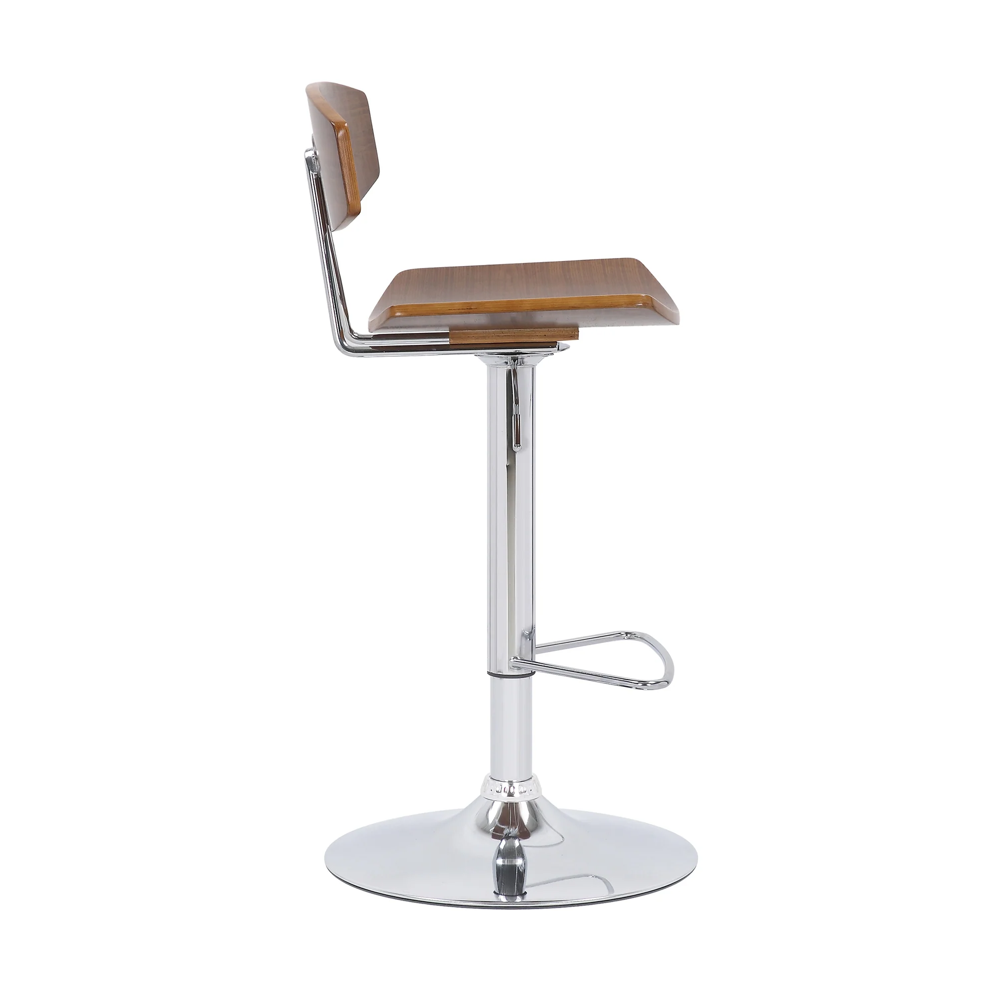 Saddle Seat Metal Barstool With Adjustable Height Brown By Benzara - Image 3