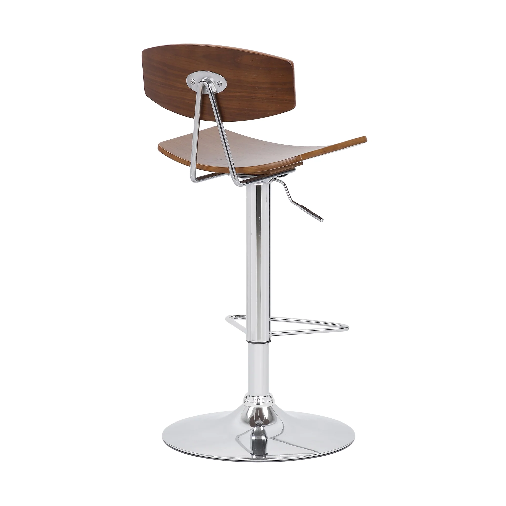 Saddle Seat Metal Barstool With Adjustable Height Brown By Benzara - Image 4