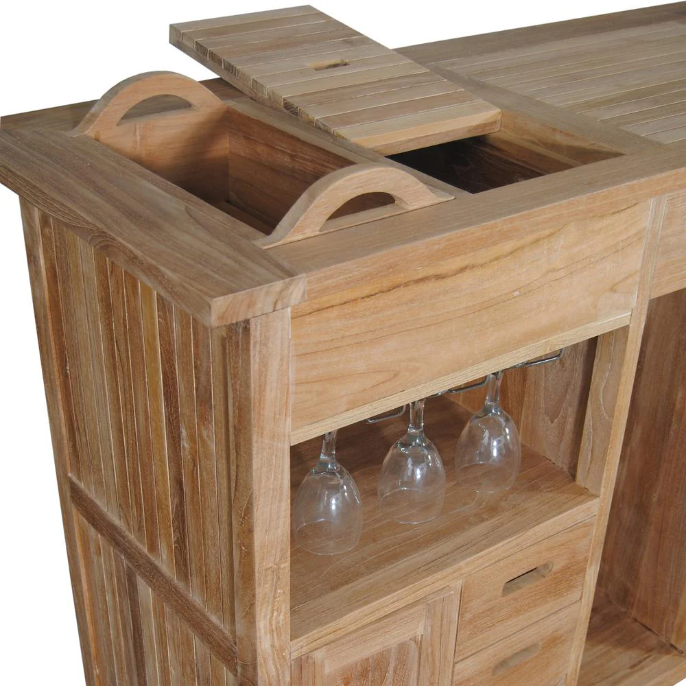 Safari Bar Table By Anderson Teak - Image 4