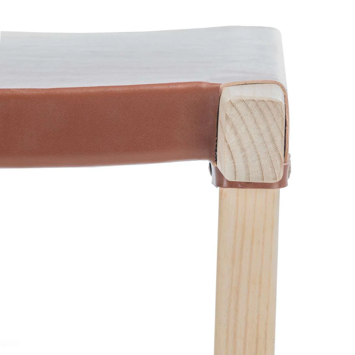 Safavieh Aariz Rectangle Counter Stool - Cognac - Image 4