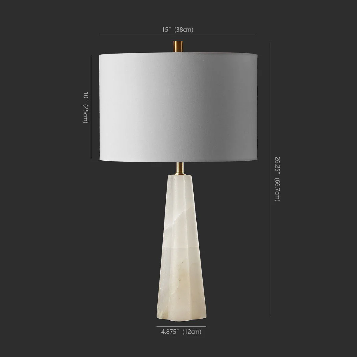 Safavieh Aaron Alabaster Table Lamp - White - Image 4